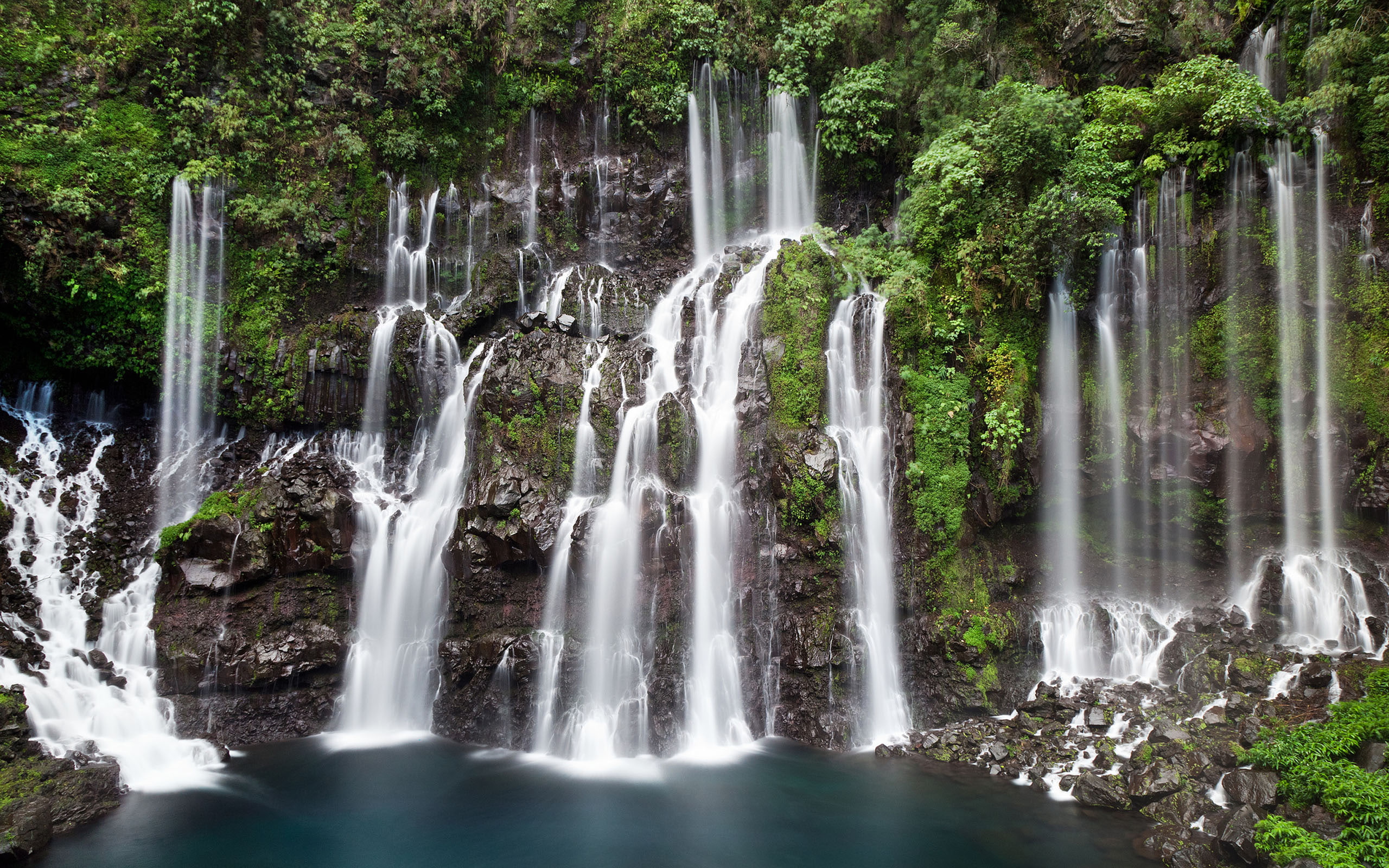  indian, joseph, langevin, reunion, falls, cascading, hd, island, 2K, galet, saint, river, ocean, grand, landscape, HD Wallpaper