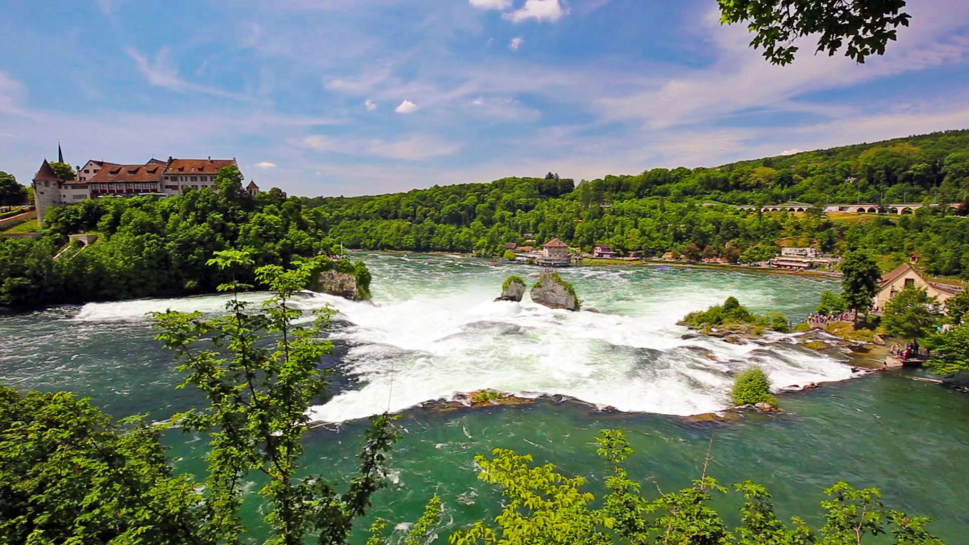 desktop, switzerland, falls, old, schaffhausen, town, mobile, europe, hd, s, 1080P, rhine, pc, tablet, HD Wallpaper