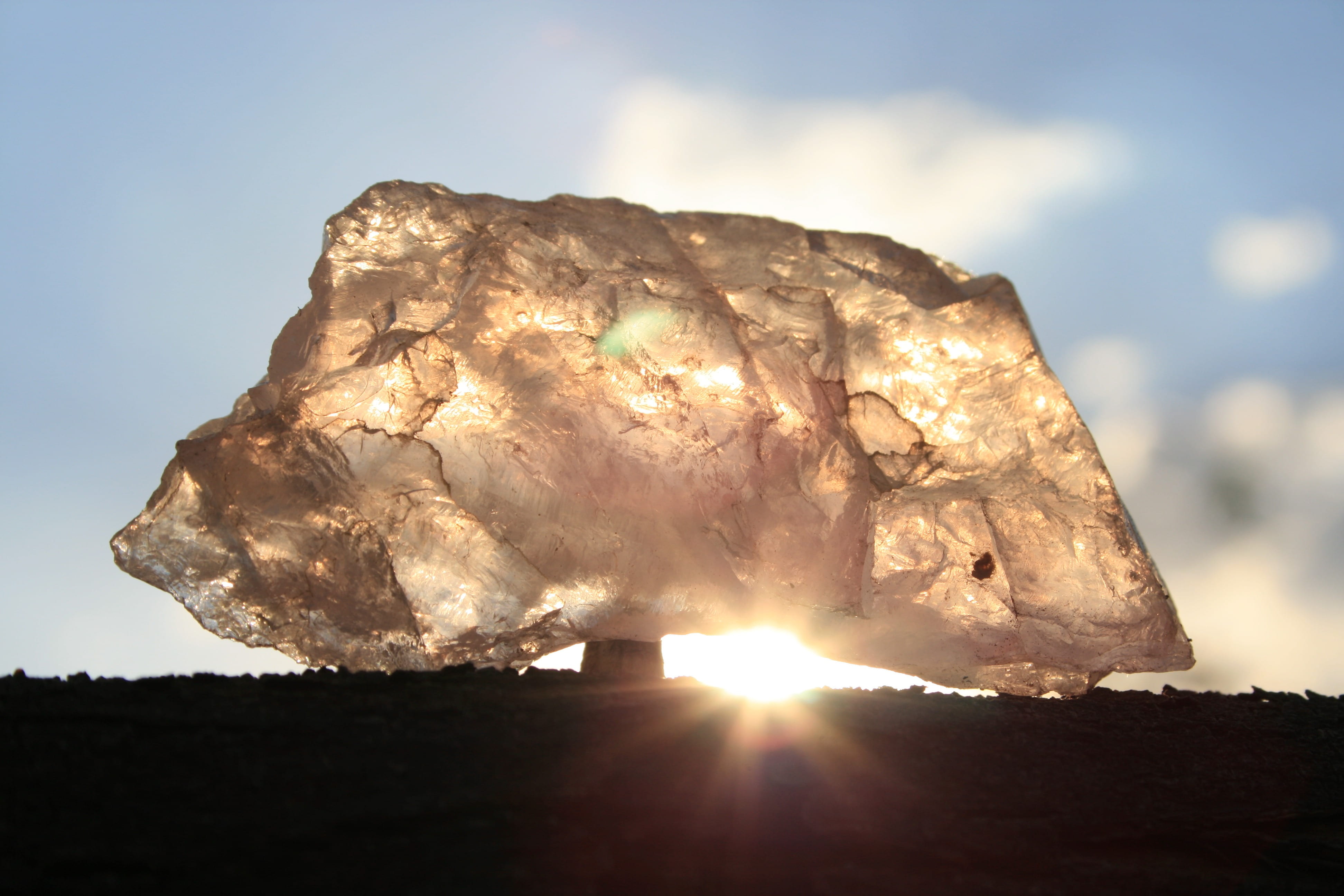 toughness, quartz, rose, gemstone, solid, 4K, sky, sunlight, geology, beauty in nature, jewelry, sun, rock - object, close, pink, shiny, stone, mineral, HD Wallpaper