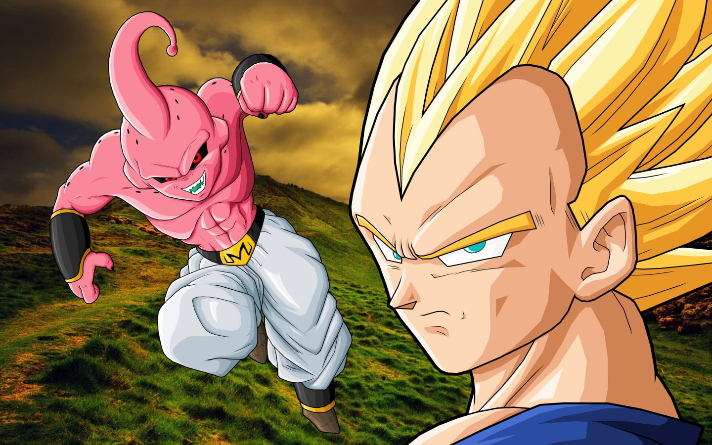 Dragon Ball, 720P, Majin Buu, Dragon Ball Z, Super Saiyan, Vegeta, HD Wallpaper