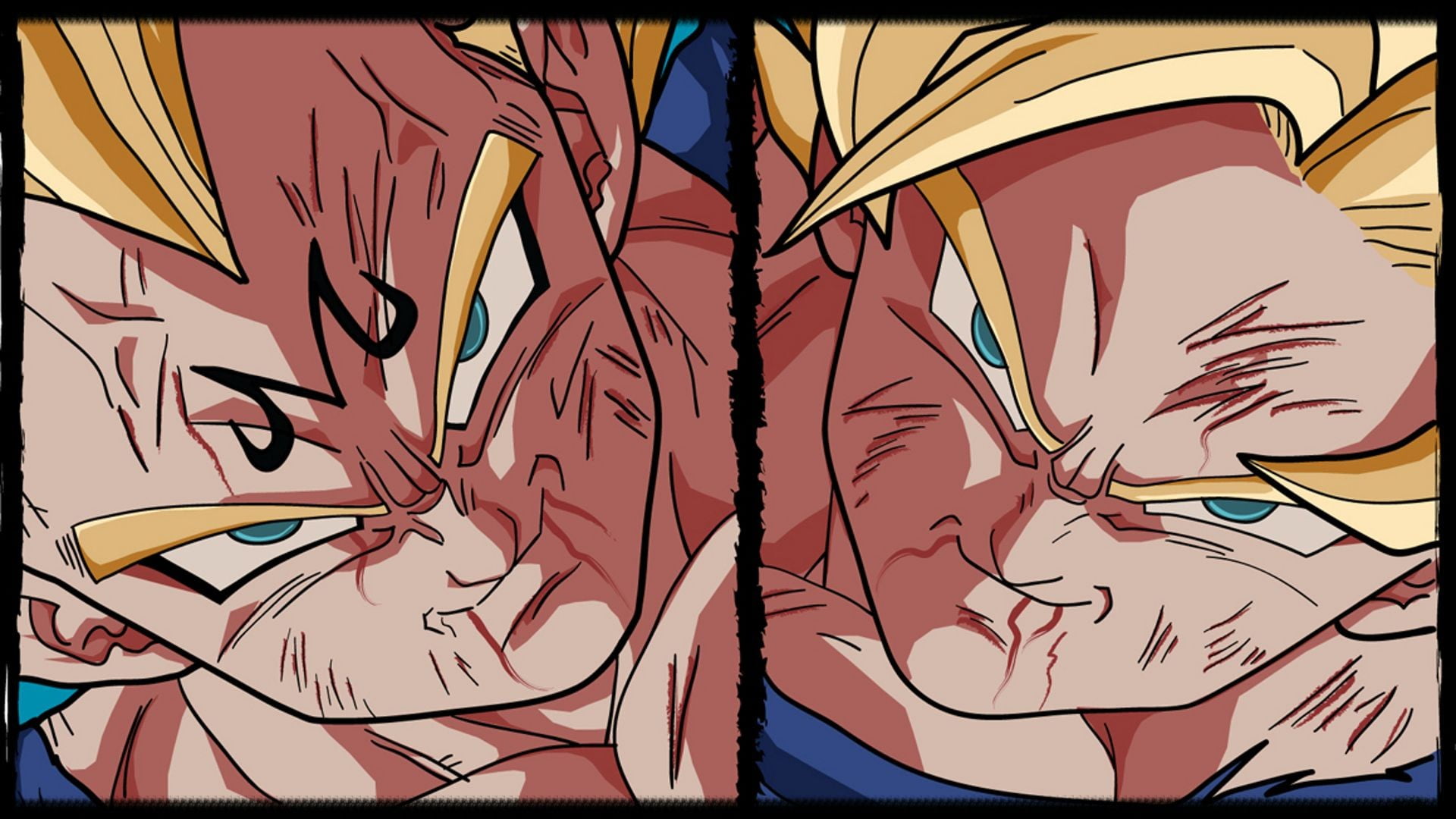 transfer print, backgrounds, creativity, full frame, art and craft, pattern, male likeness, nature, vegetta, close-up, day, goku, communication, super, HD Wallpaper