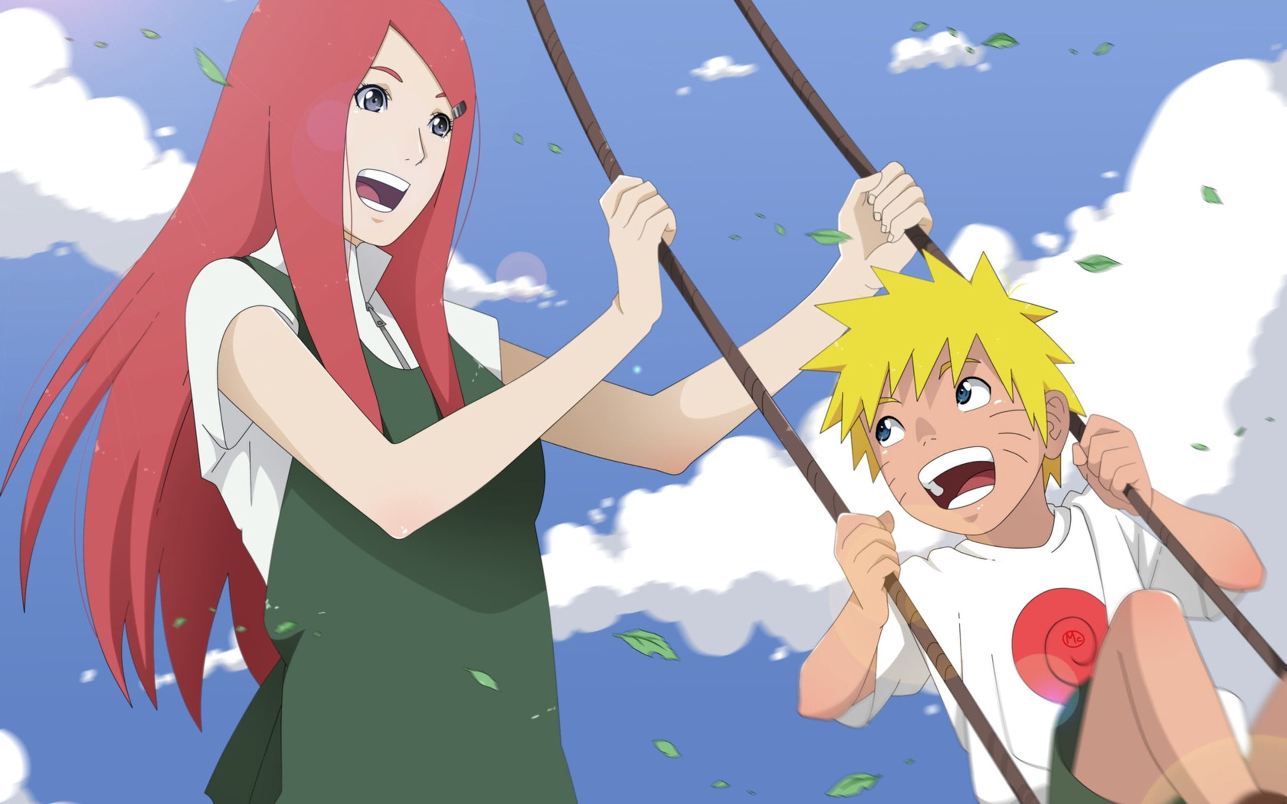 outdoors, teenage Girls, cartoon, happiness, naturo, male likeness, computer Graphic, naruto shippuden, people, naruto, 2K, day, uzumaki kushina, sunlight, HD Wallpaper