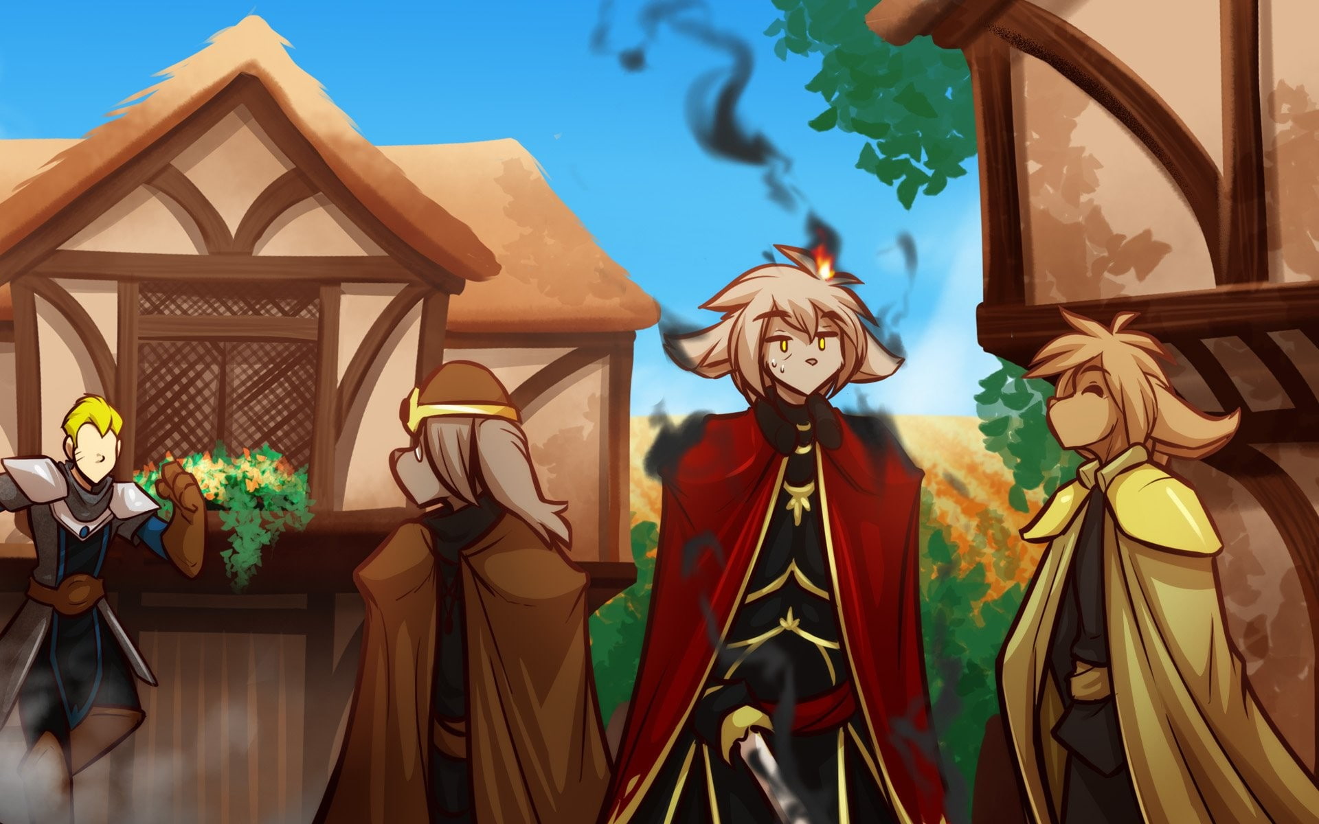 art and craft, no people, sculpture, craft, male likeness, nature, 1080P, building exterior, representation, outdoors, Anthro, front view, Twokinds, architecture, HD Wallpaper