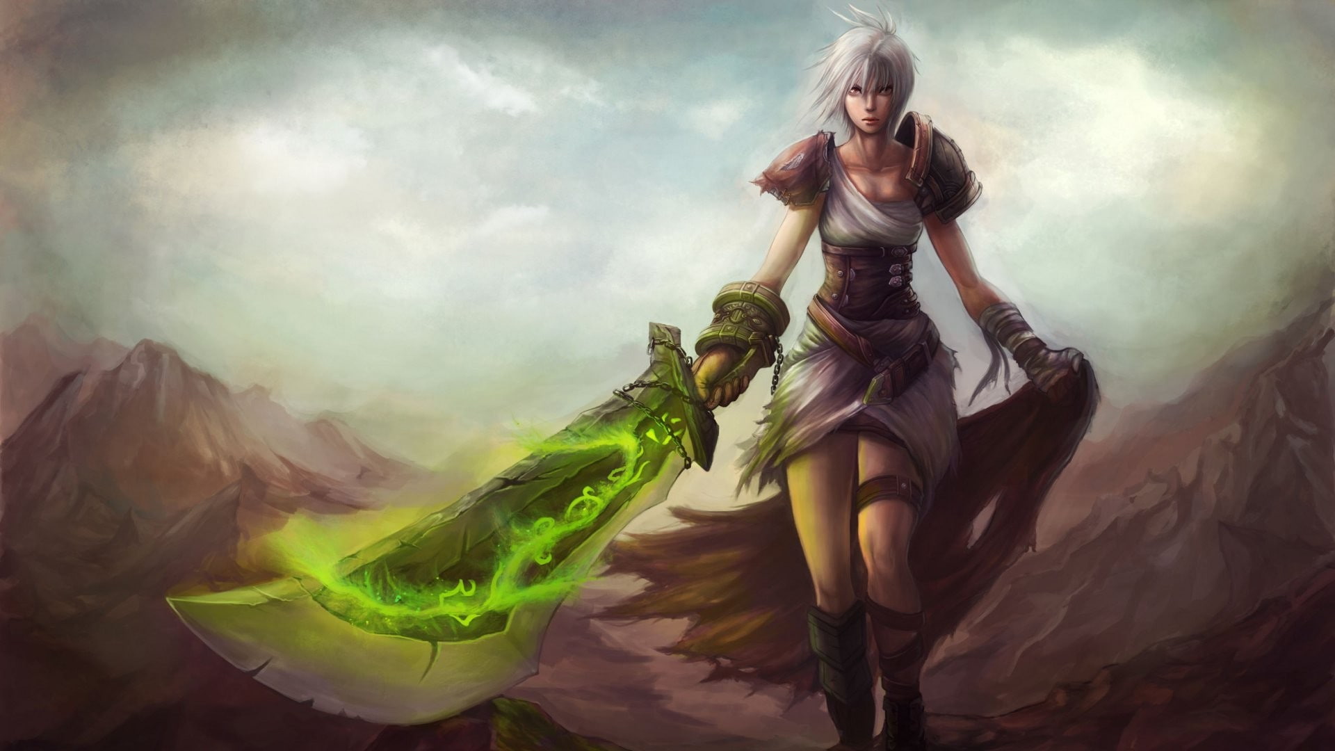 hd, riven, sword, league, 1080P, fantasy, legends, HD Wallpaper