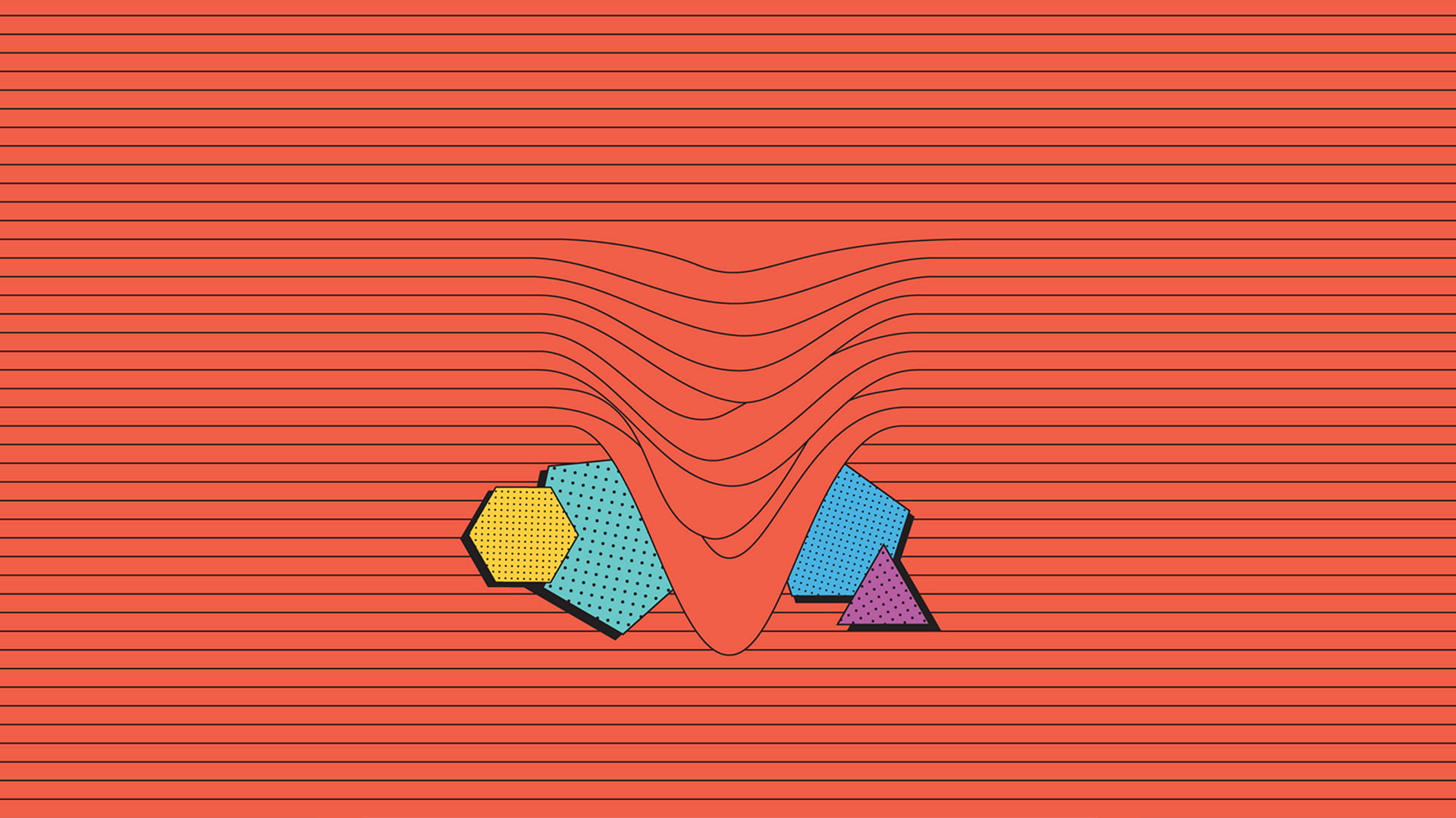 creativity, no people, Vertical Lines, minimalism, hexagon, 1080P, positive emotion, Triangle, day, business, backgrounds, multi colored, striped, symbol, HD Wallpaper