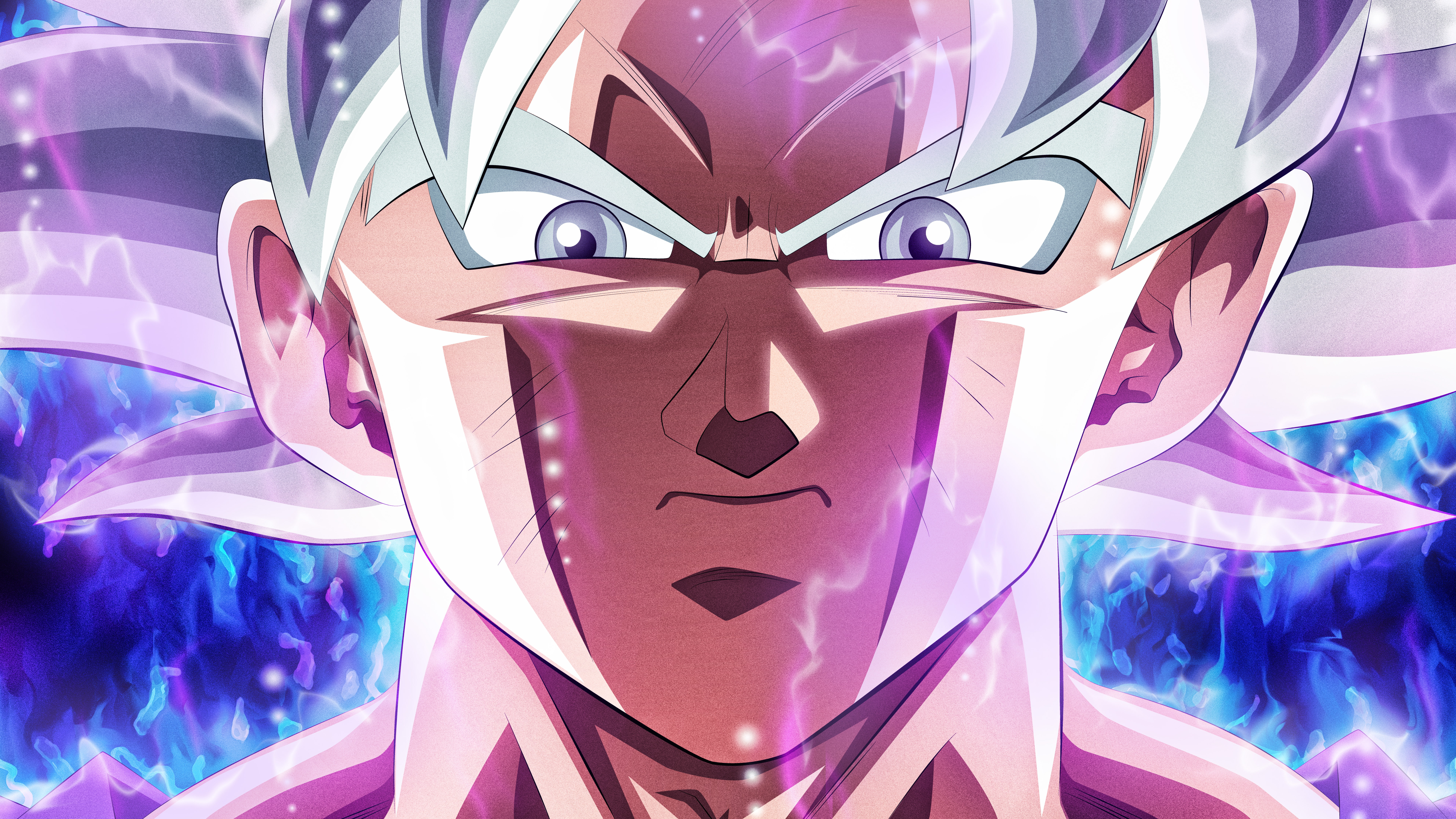 Ultra Instinct Goku, human representation, close-up, Dragon Ball Super, shape, representation, reflection, design, star shape, transparent, creativity, HD Wallpaper