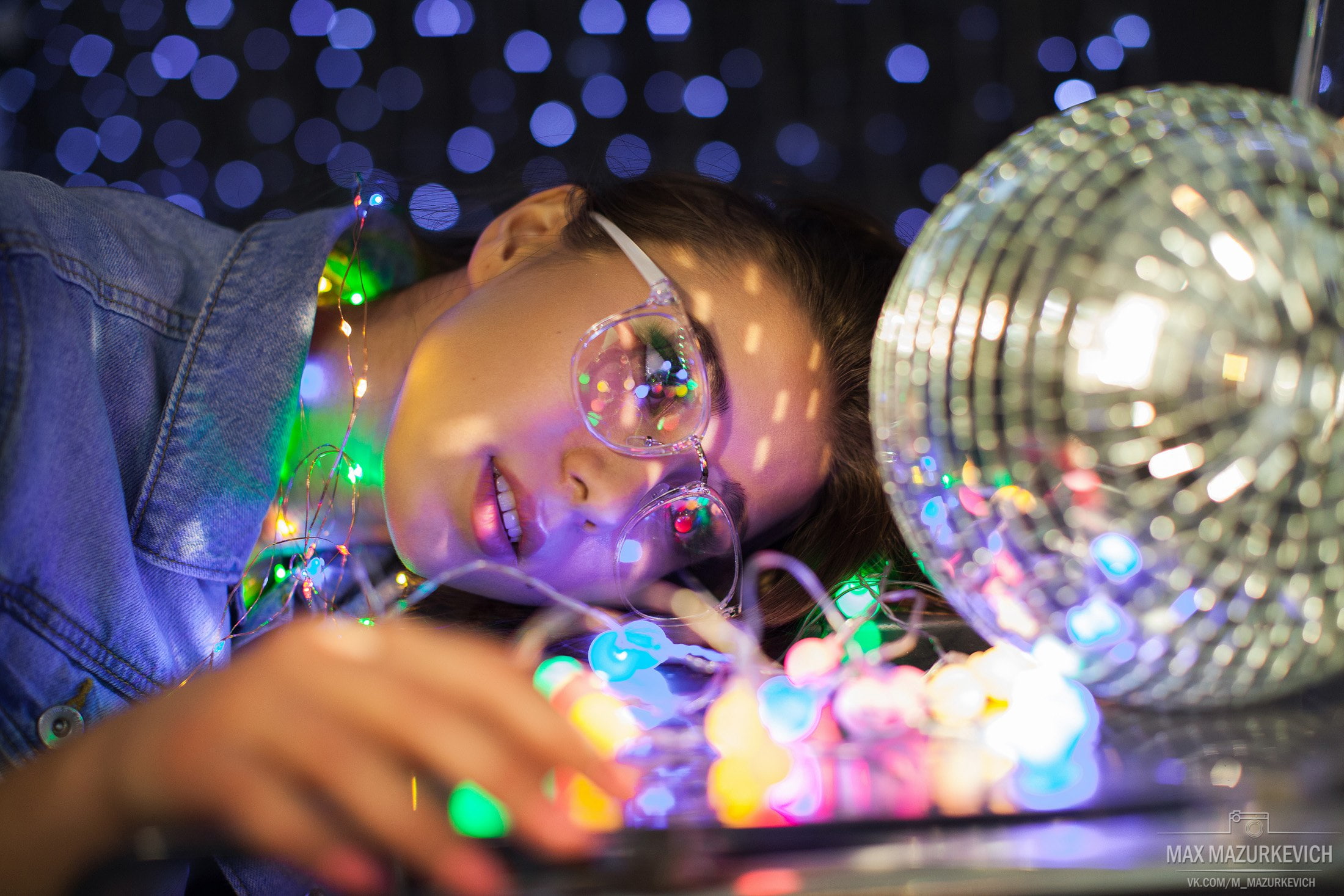 fun, front view, disco balls, night, selective focus, portrait, one person, enjoyment, lights, indoors, happiness, illuminated, celebration, childhood, HD Wallpaper