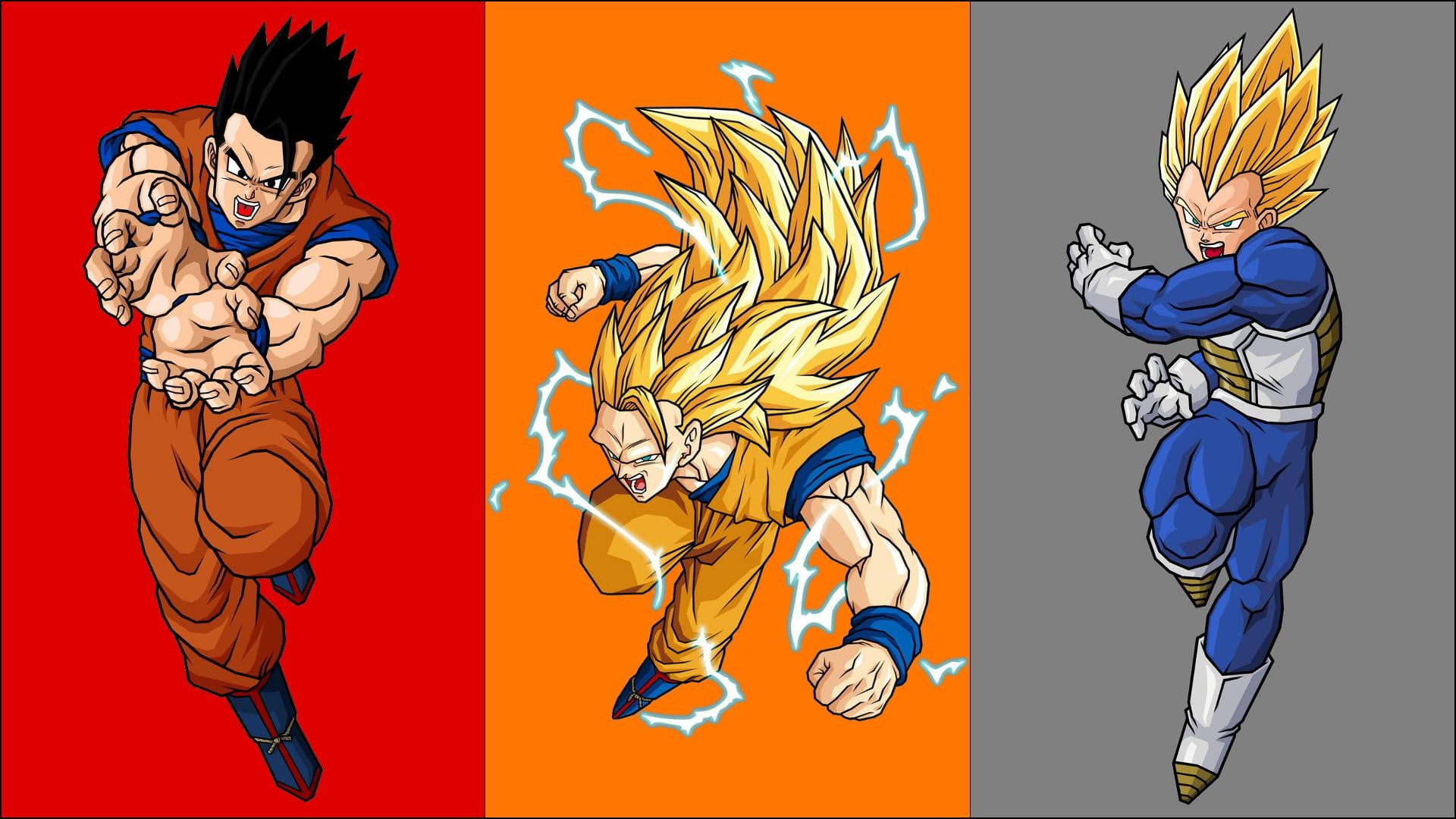 representation, illustrations, 1080P, mammal, standing, creativity, art and craft, dragonball, studio shot, Dragon Ball Z, indoors, multi colored, orange color, HD Wallpaper