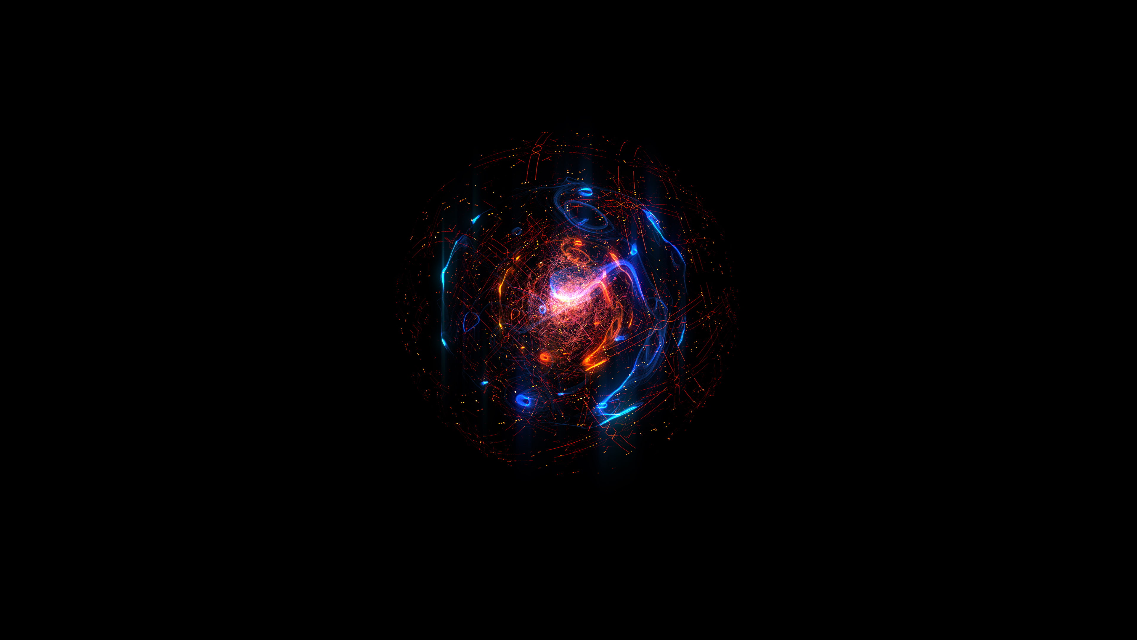 Dark, Holographic, 4K, 4K, HD Wallpaper