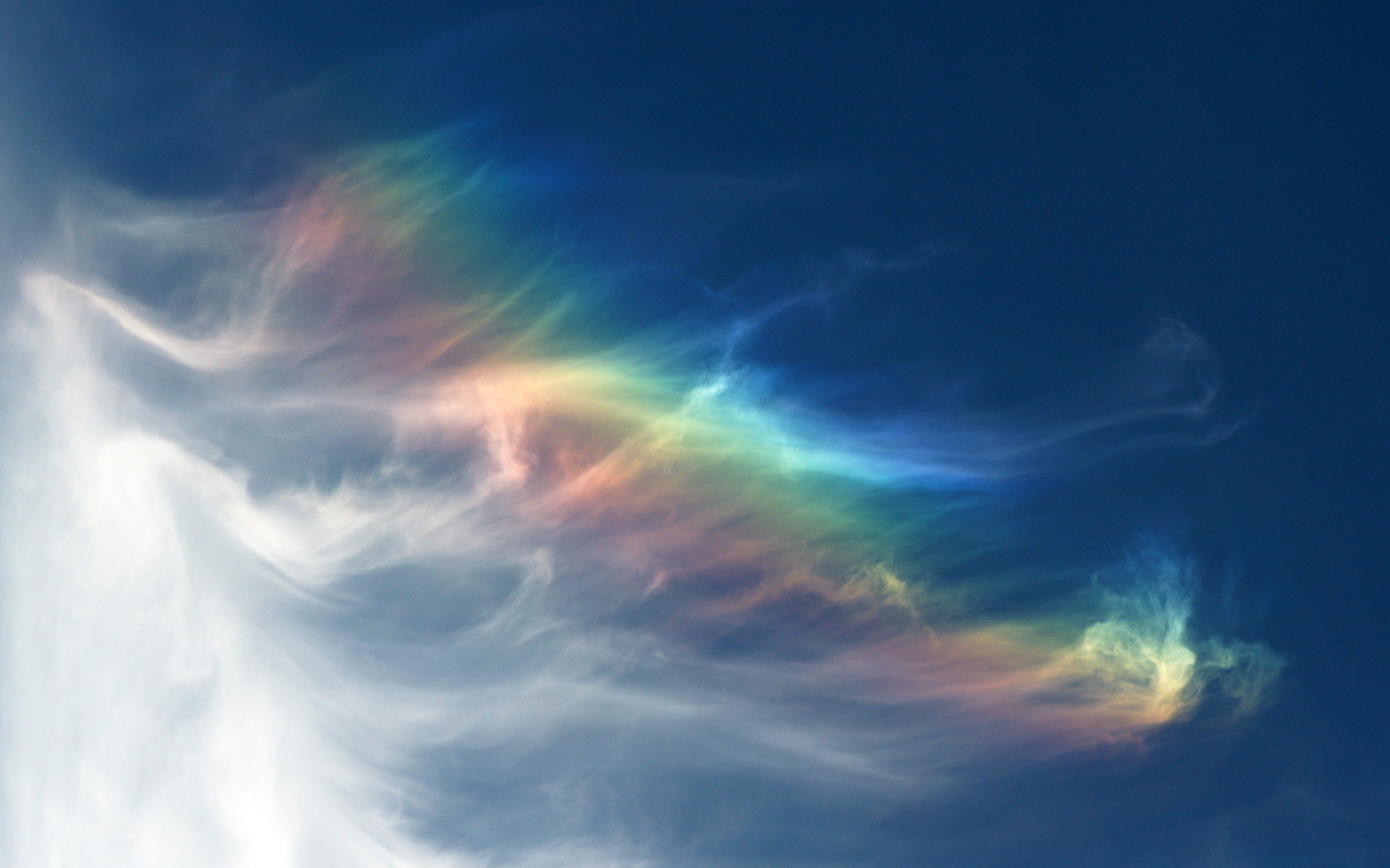 spectrum, color, rainbow, clouds, Sky, 1080P, HD Wallpaper
