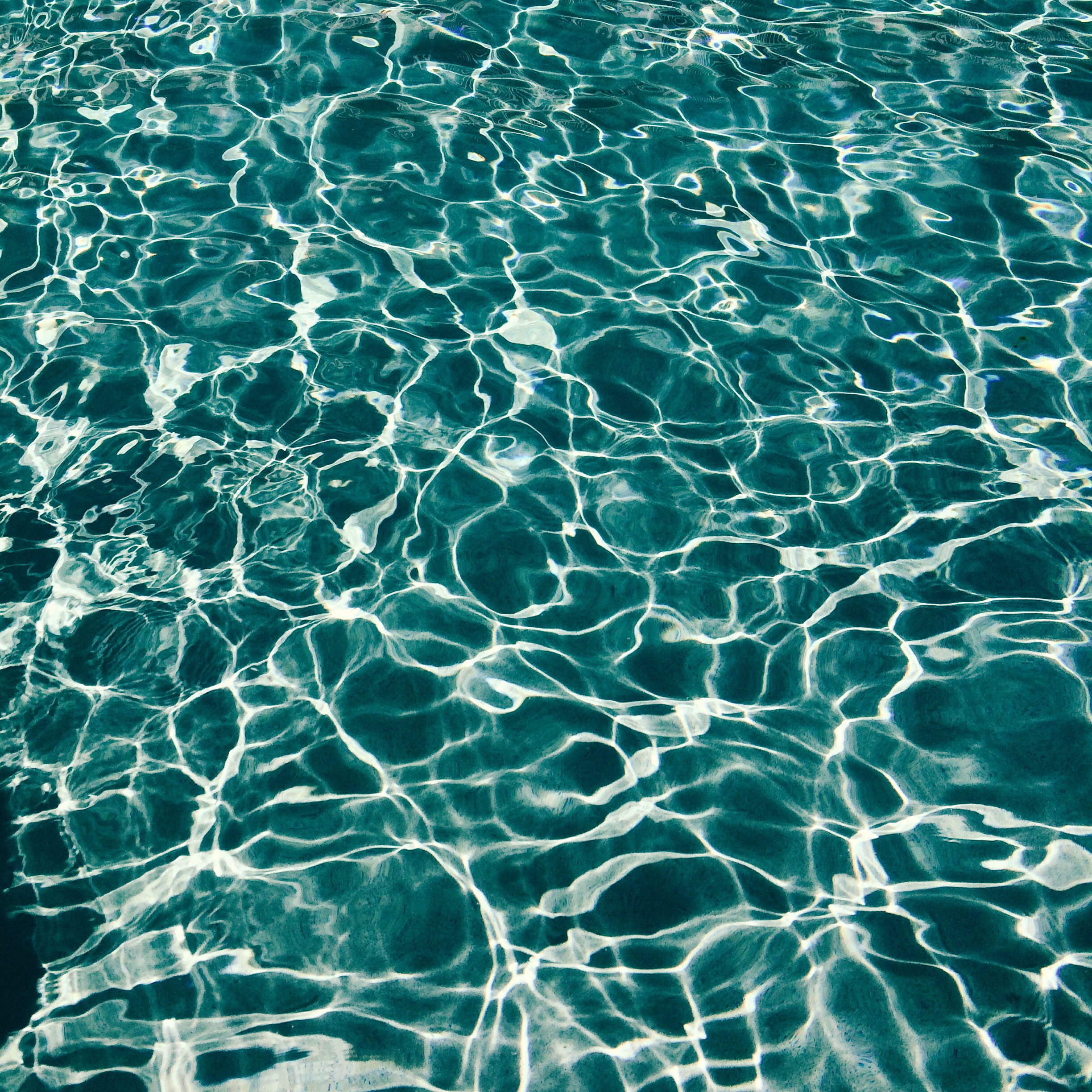 day, pattern, pool, no people, abstract, texture, rippled, swimming pool, high angle view, summer, water surface, blue, reflection, full frame, turquoise colored, Phone HD Wallpaper