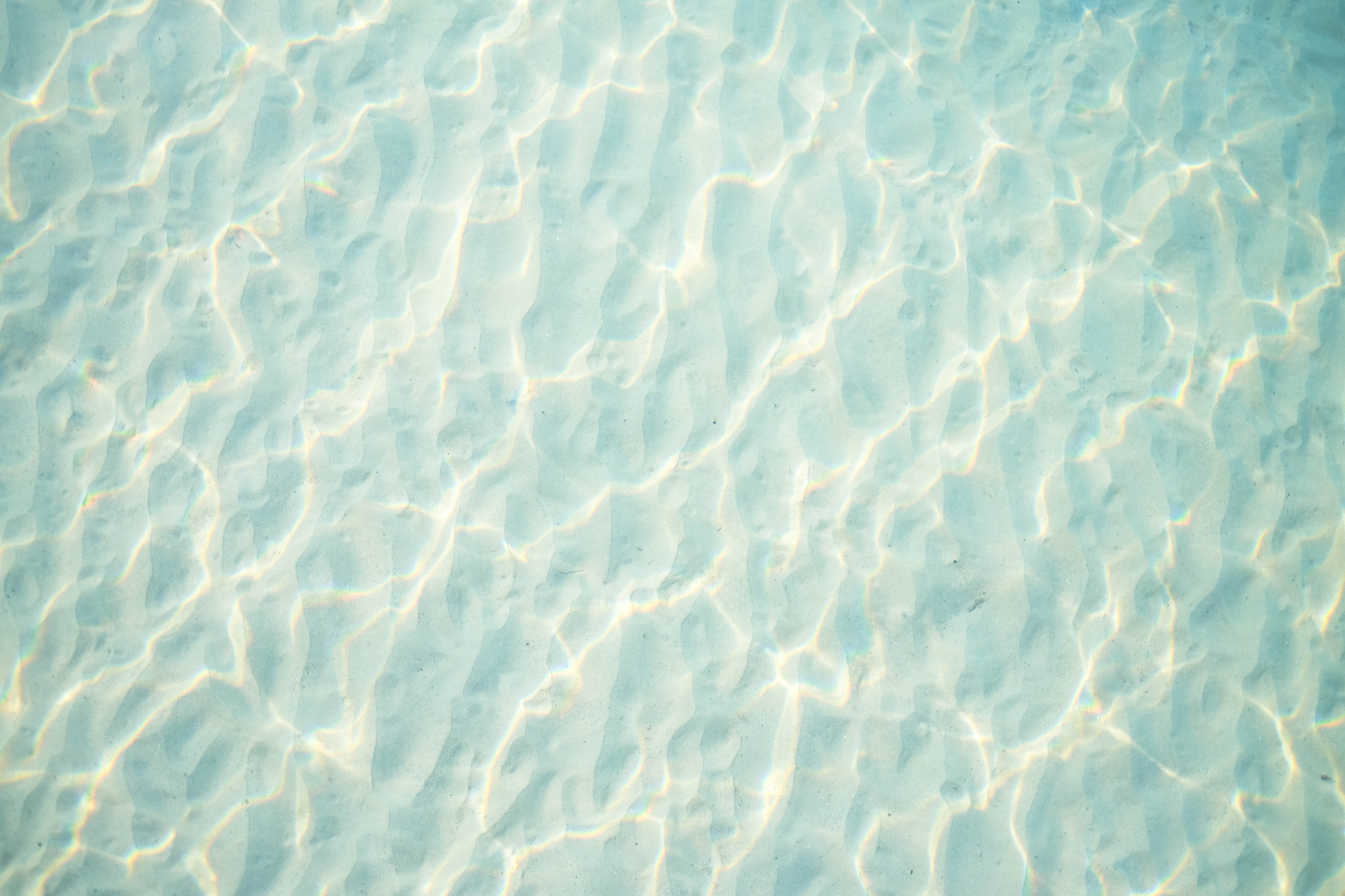 sea, rippled, sunlight, pool, nature, transparent, no People, 4K, blue, outdoors, crystal, natural pattern, full frame, sand, textured, white color, high angle view, HD Wallpaper