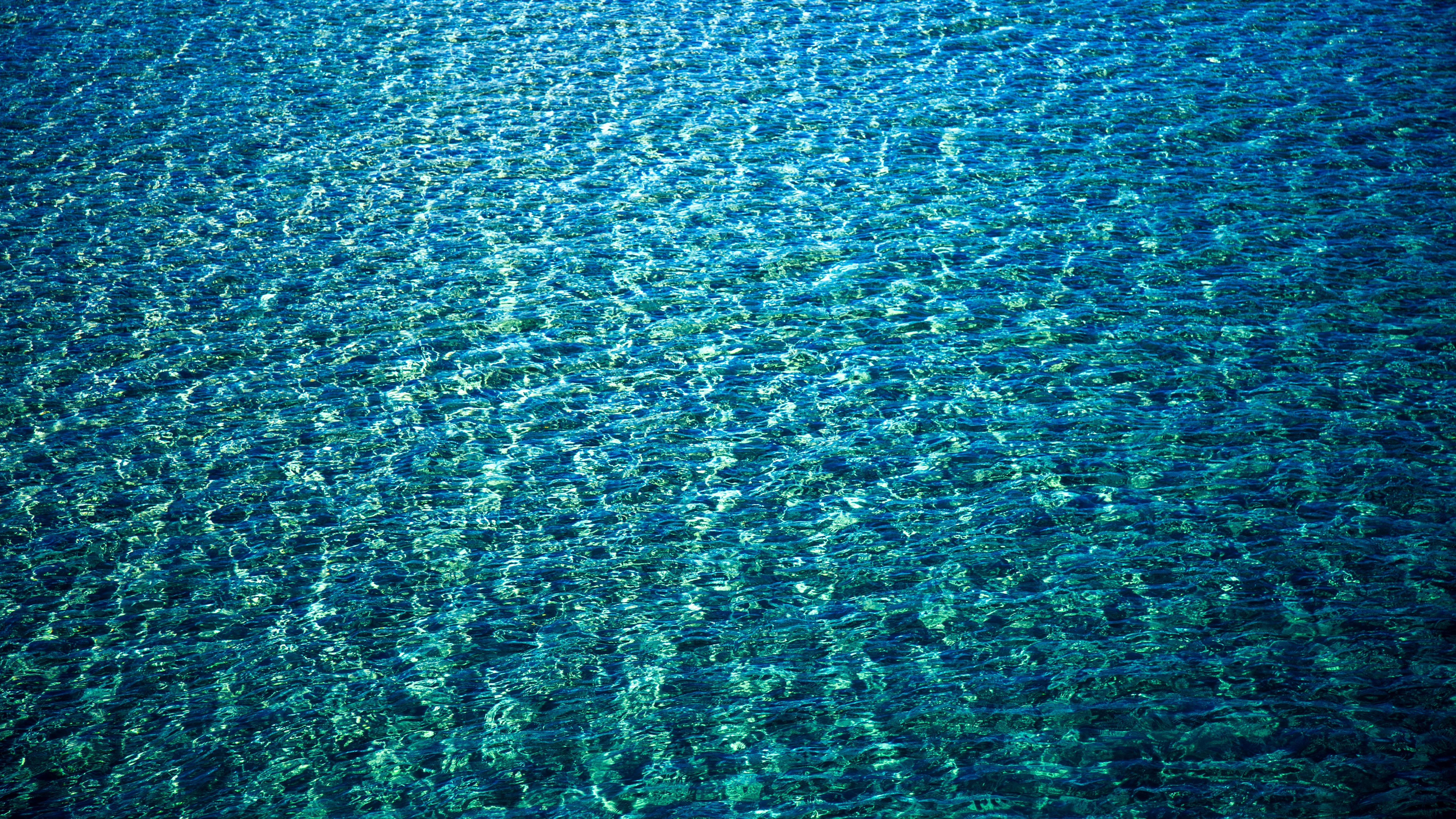 day, sea, purity, photo, waterfront, daytime, sunlight, tranquil scene, no people, beauty in nature, water, 5K, pool, nature, pattern, turquoise colored, HD Wallpaper