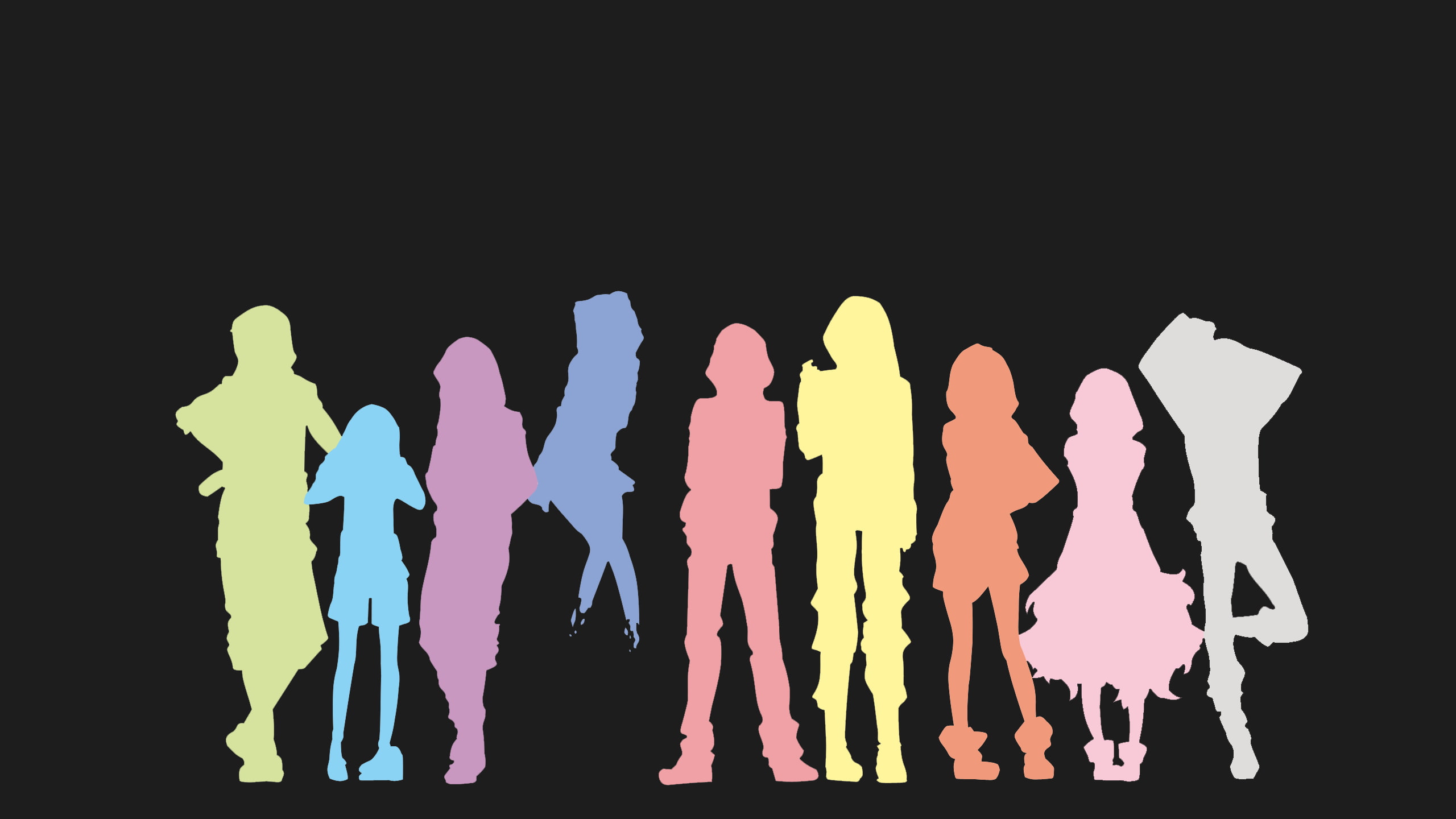 friendship, adult, Kokonose Haruka, 2K, Kano Shuuya, studio shot, black background, Kisaragi Shintaro, Kagerou Project, communication, cooperation, Seto Kousuke, HD Wallpaper