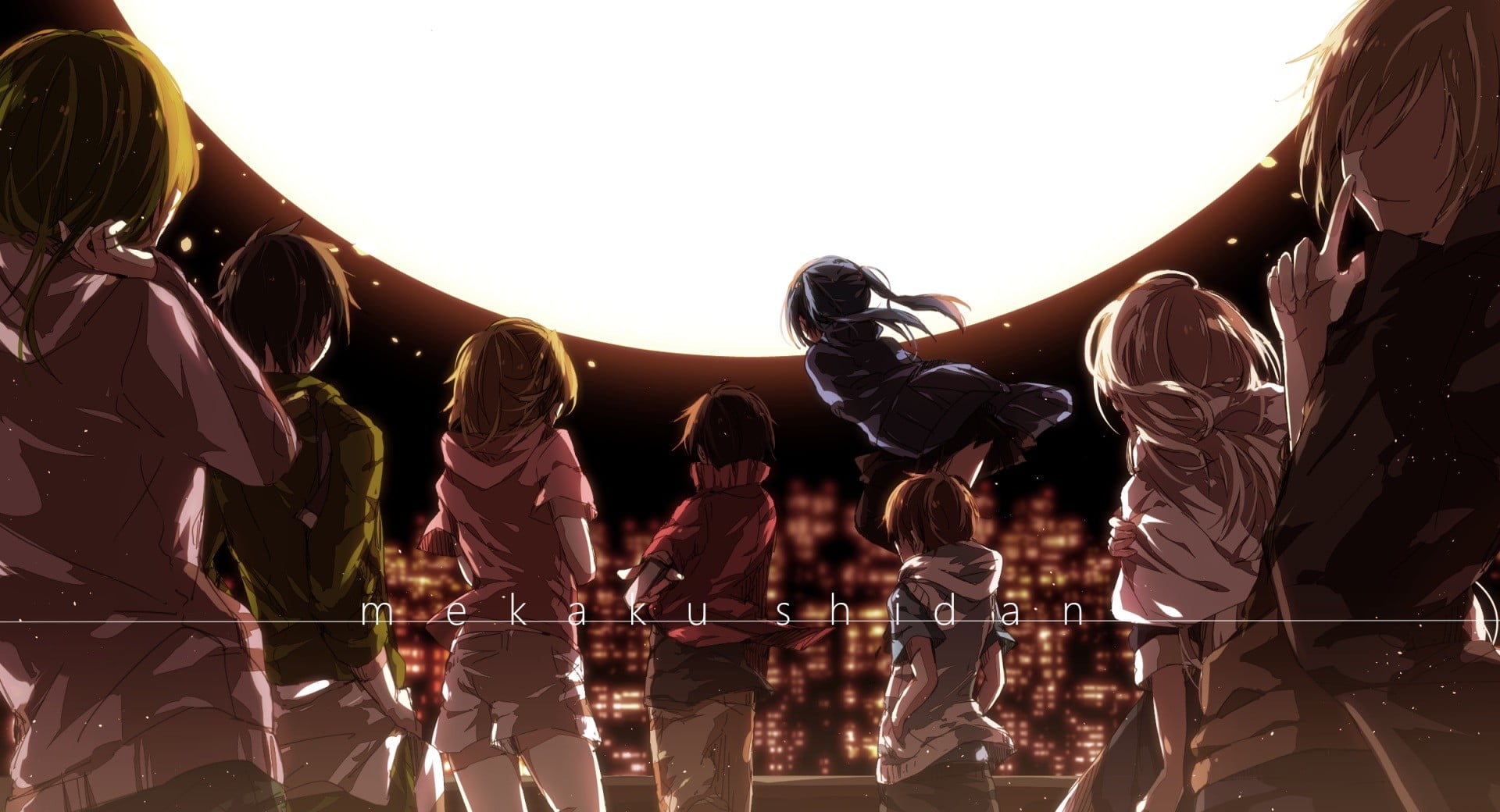 lifestyles, Kozakura Mary, crowd, medium group of people, friendship, 1080P, togetherness, anime, arms raised, adult, music, people, Kido Tsubomi, sky, HD Wallpaper
