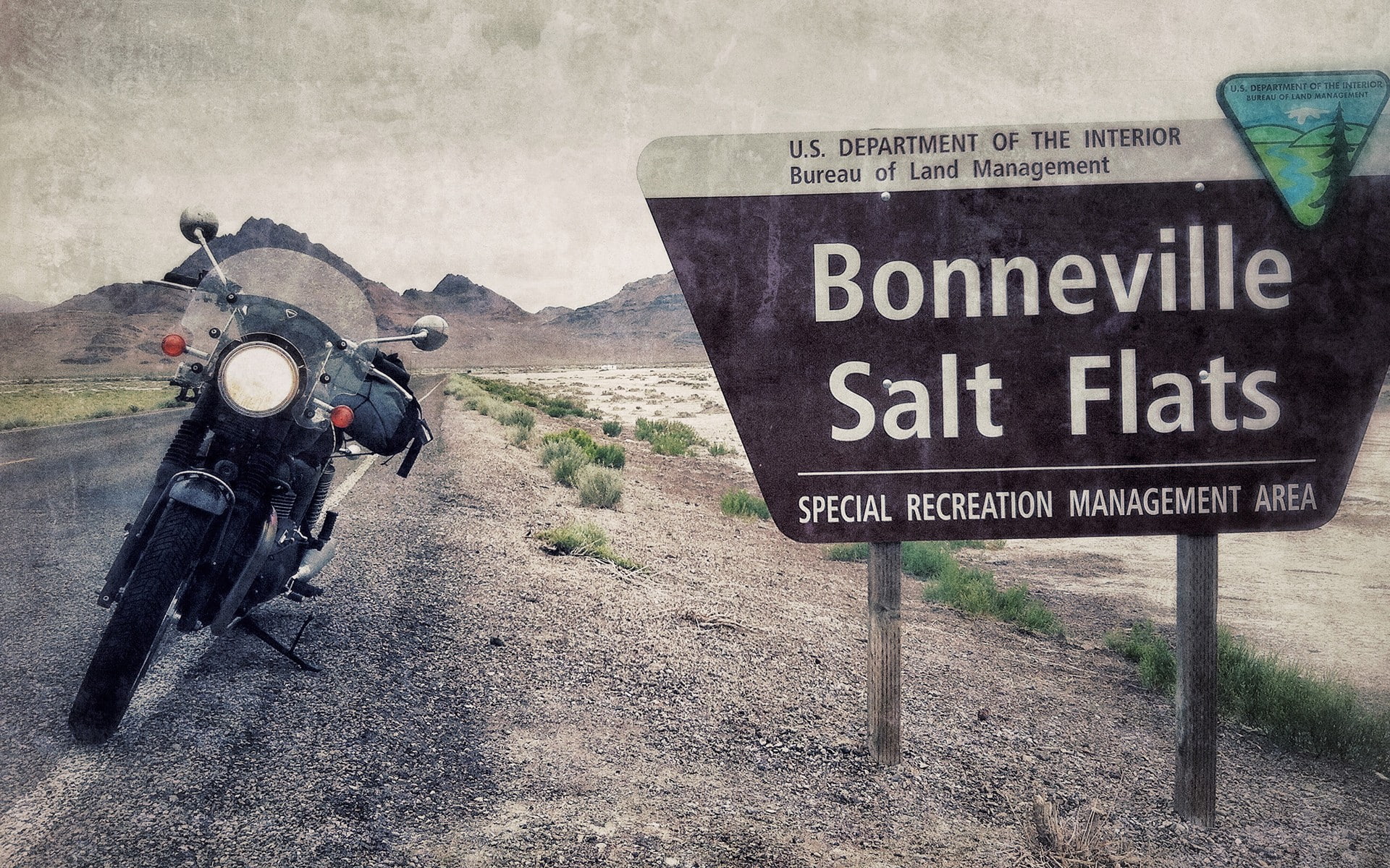 Utah, 1080P, motorcycle, landscape, USA, road, signs, HD Wallpaper
