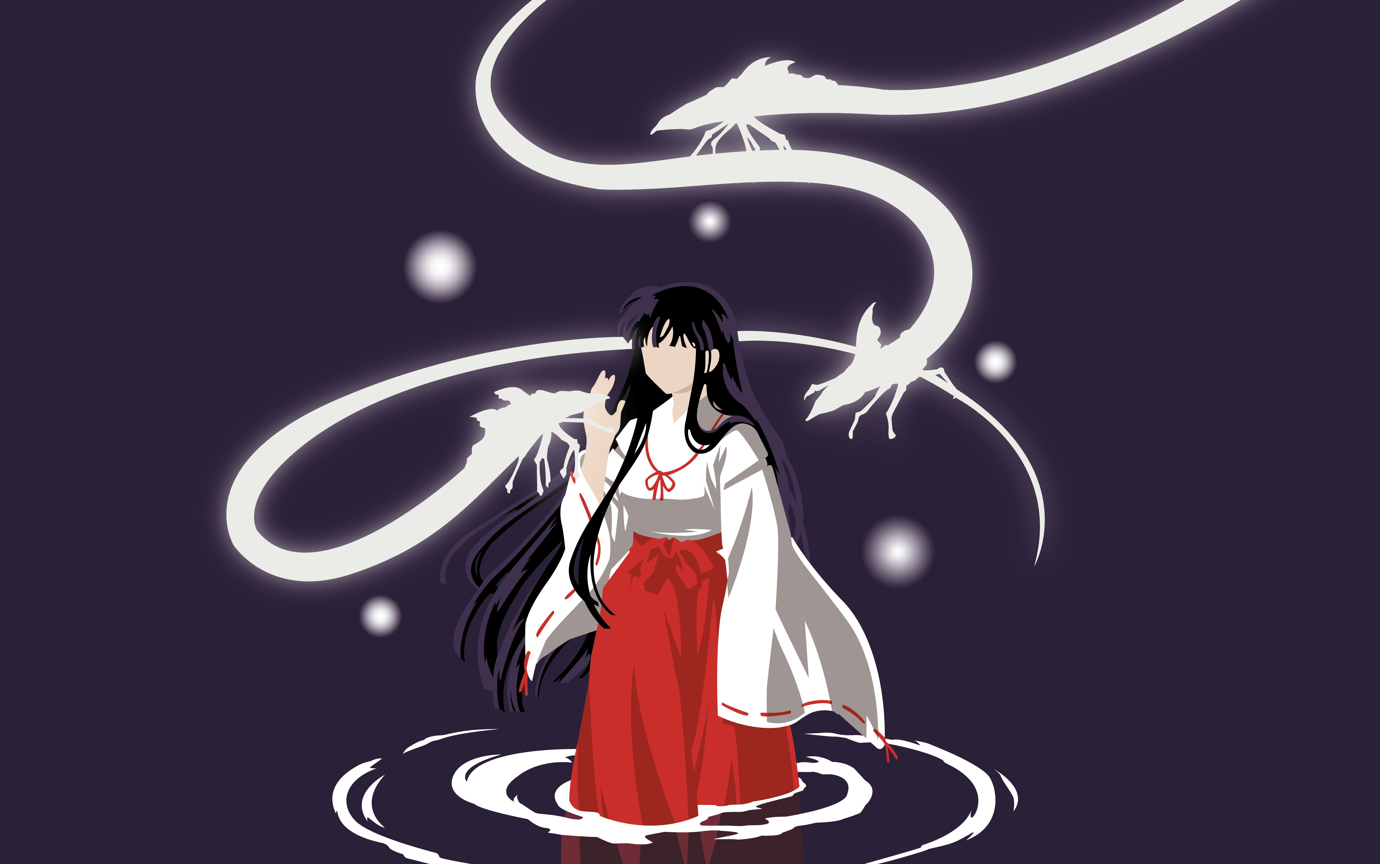 Anime, 4K, InuYasha, Kikyô (InuYasha), HD Wallpaper