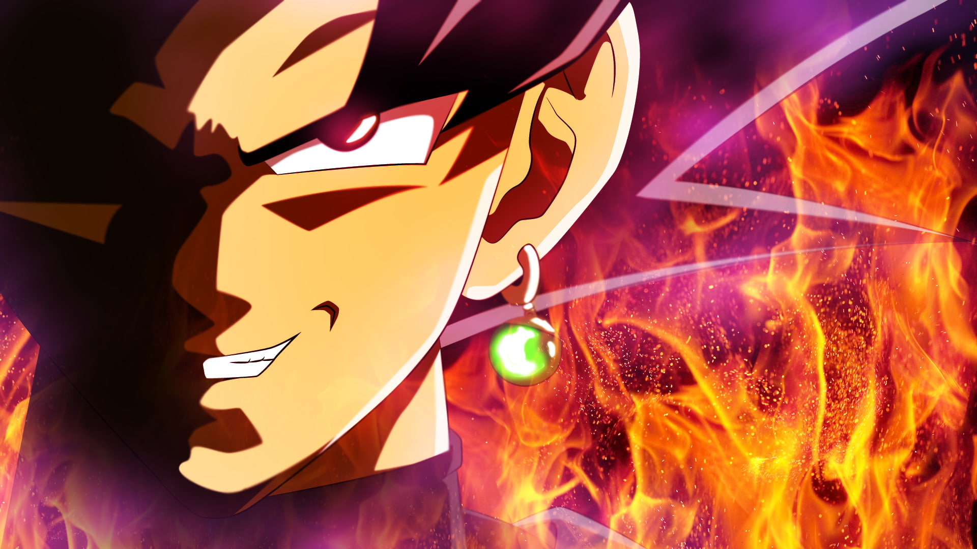 Dragon Ball, inferno, Black (Dragon Ball), heat - Temperature, burning, abstract, color Image, Black Goku, black Color, flame, Dragon Ball Super, close-up, HD Wallpaper