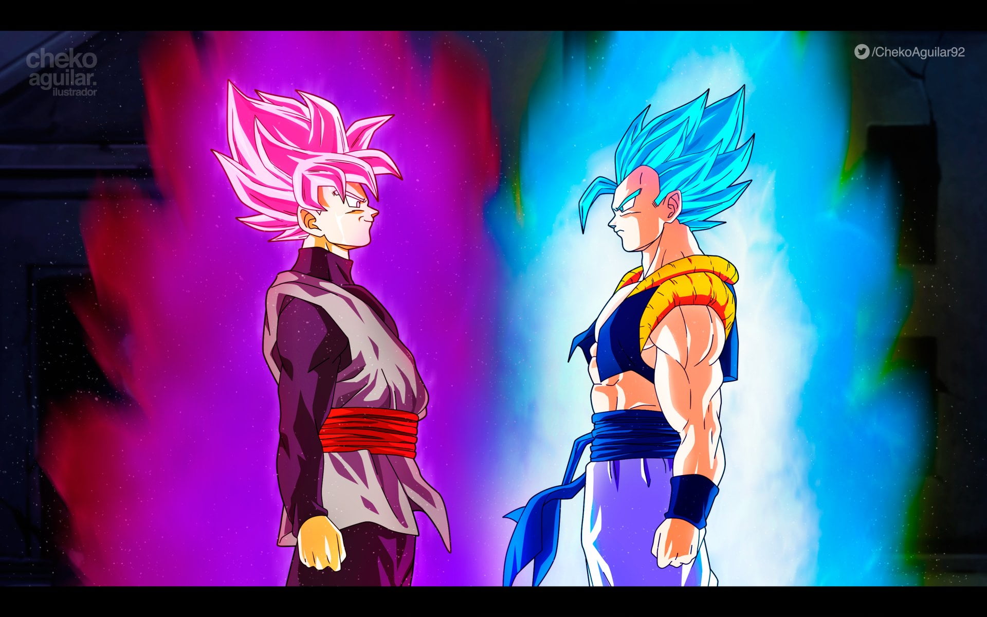 1080P, panoramic, statue, dragon, Dragon Ball Super, blue, caucasian Ethnicity, transfer print, night, men, indoors, women, craft, human representation, HD Wallpaper