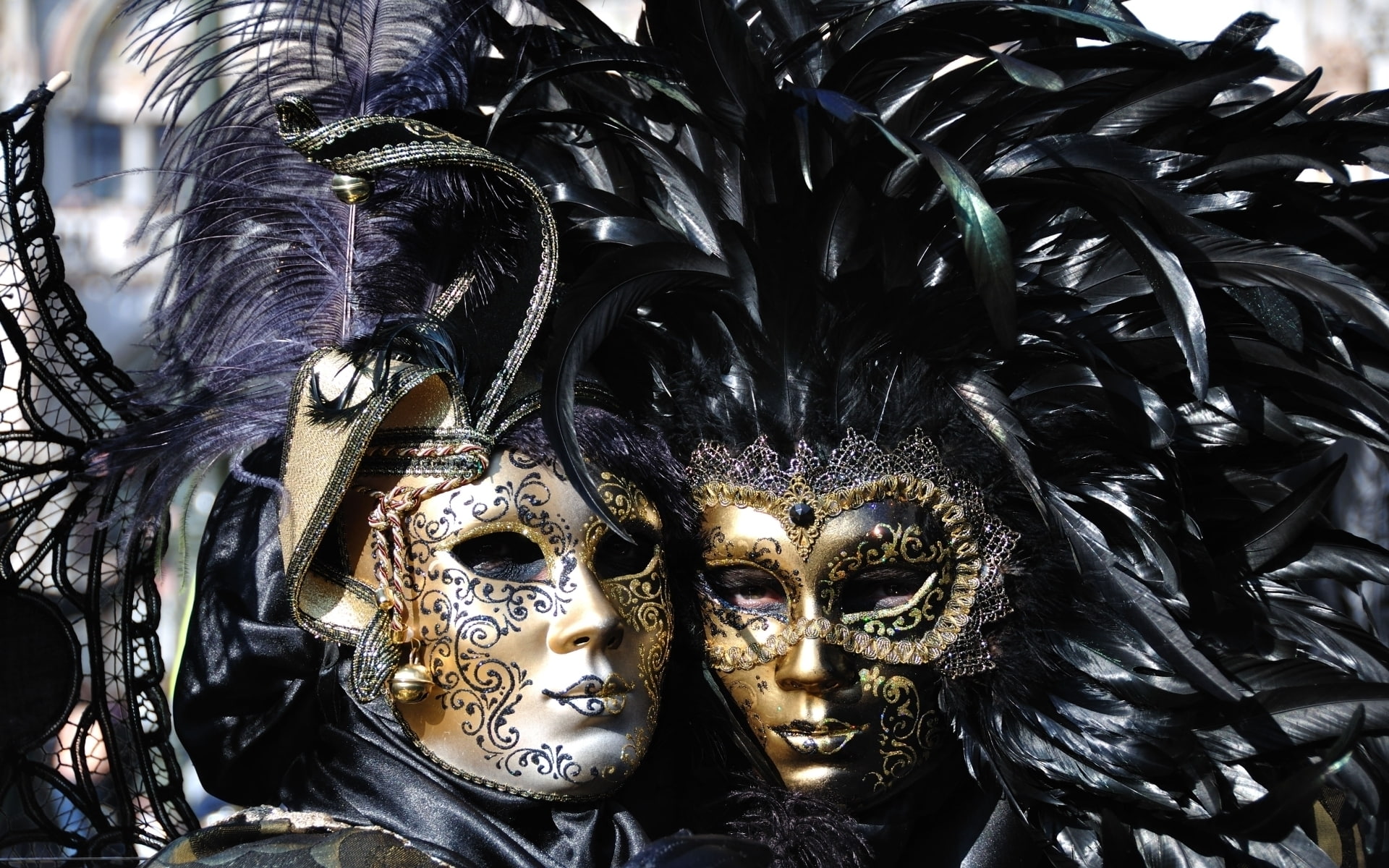 carnival, mask, black, venice, 1080P, masks, HD Wallpaper