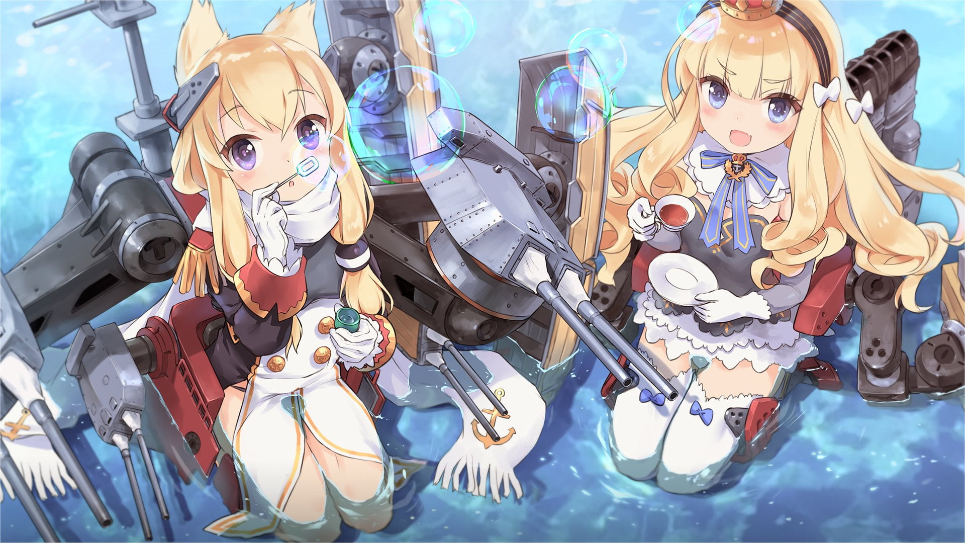 transparent, window, female likeness, large group of objects, reflection, day, Azur Lane, art and craft, representation, retail, Anime, Bilan Hangxian, HD Wallpaper