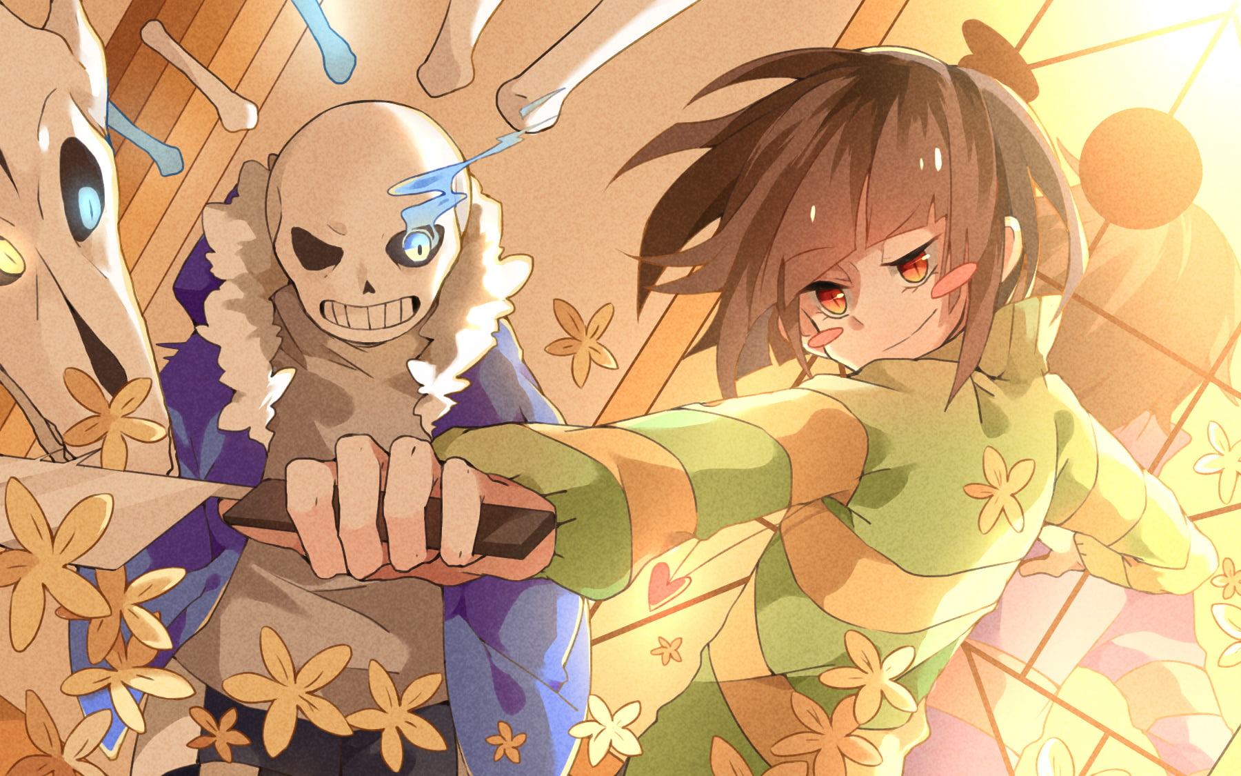 Undertale, Sans (Undertale), Chara (Undertale), Video Game, 720P, HD Wallpaper