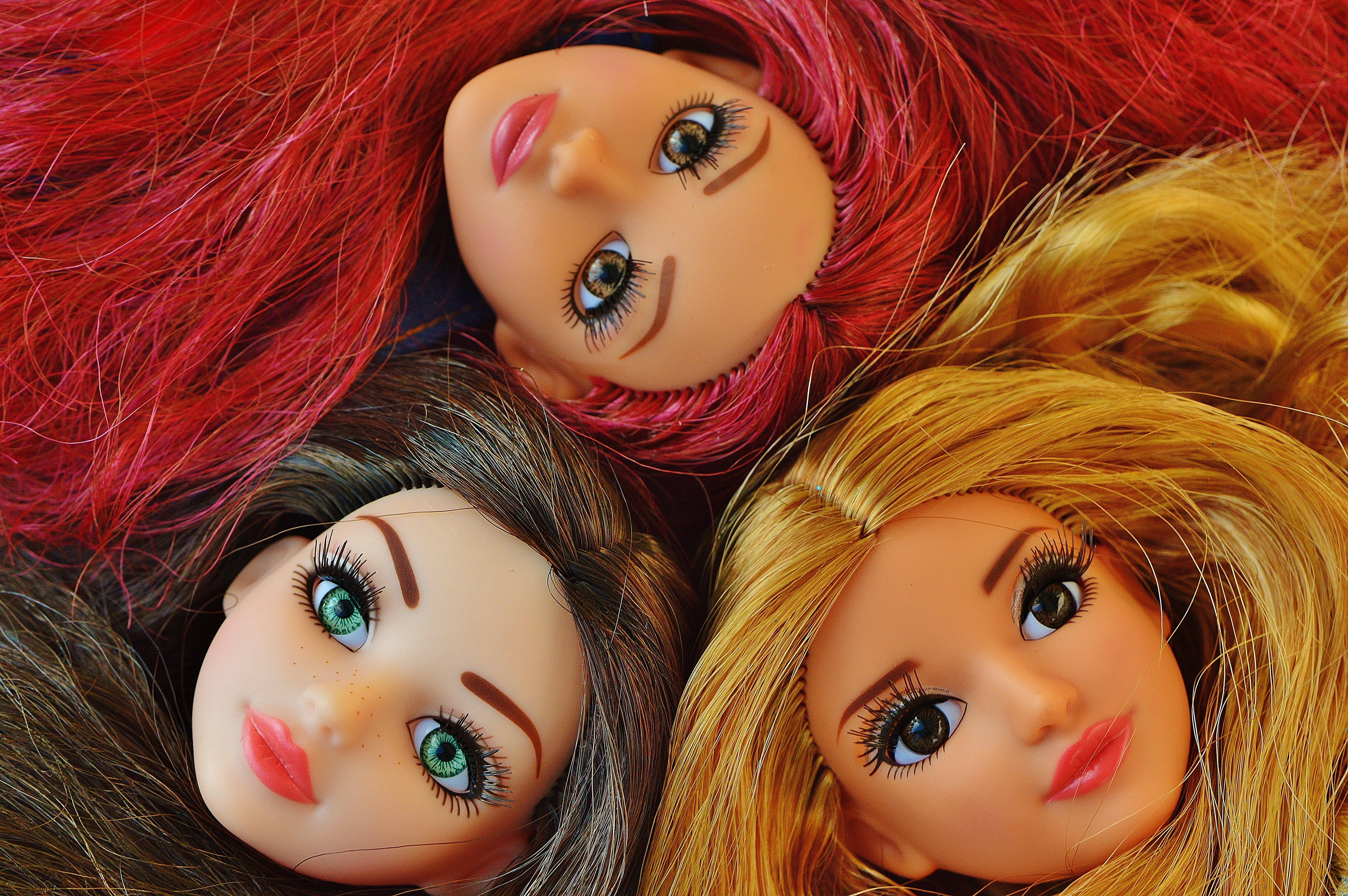 close-up, girlfriends, fashion, human face, human body part, children toys, beautiful, eyelash, charming, adult, girls toys, looking at camera, clique, HD Wallpaper