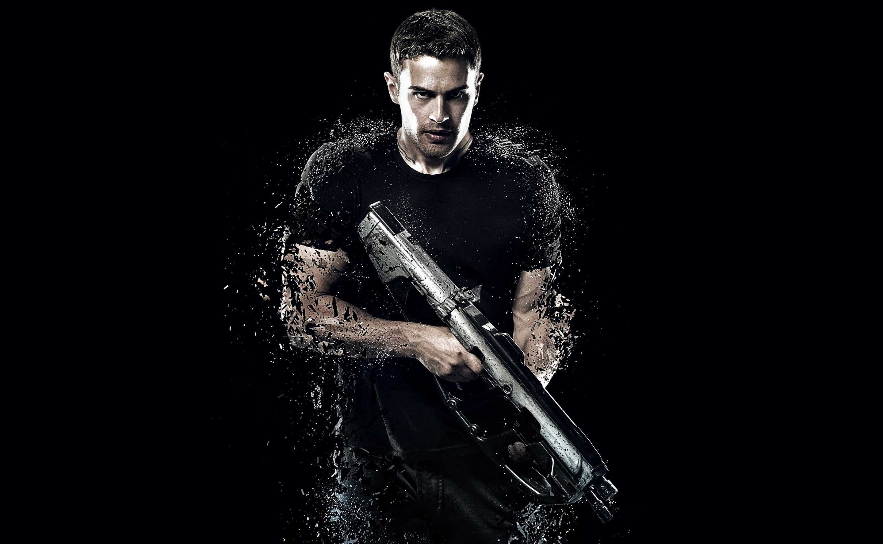 studio shot, 2015, headshot, holding, Tobias Eaton, one person, 2K, mid adult, indoors, aggression, black background, mid adult men, Film, Movies, strength, HD Wallpaper