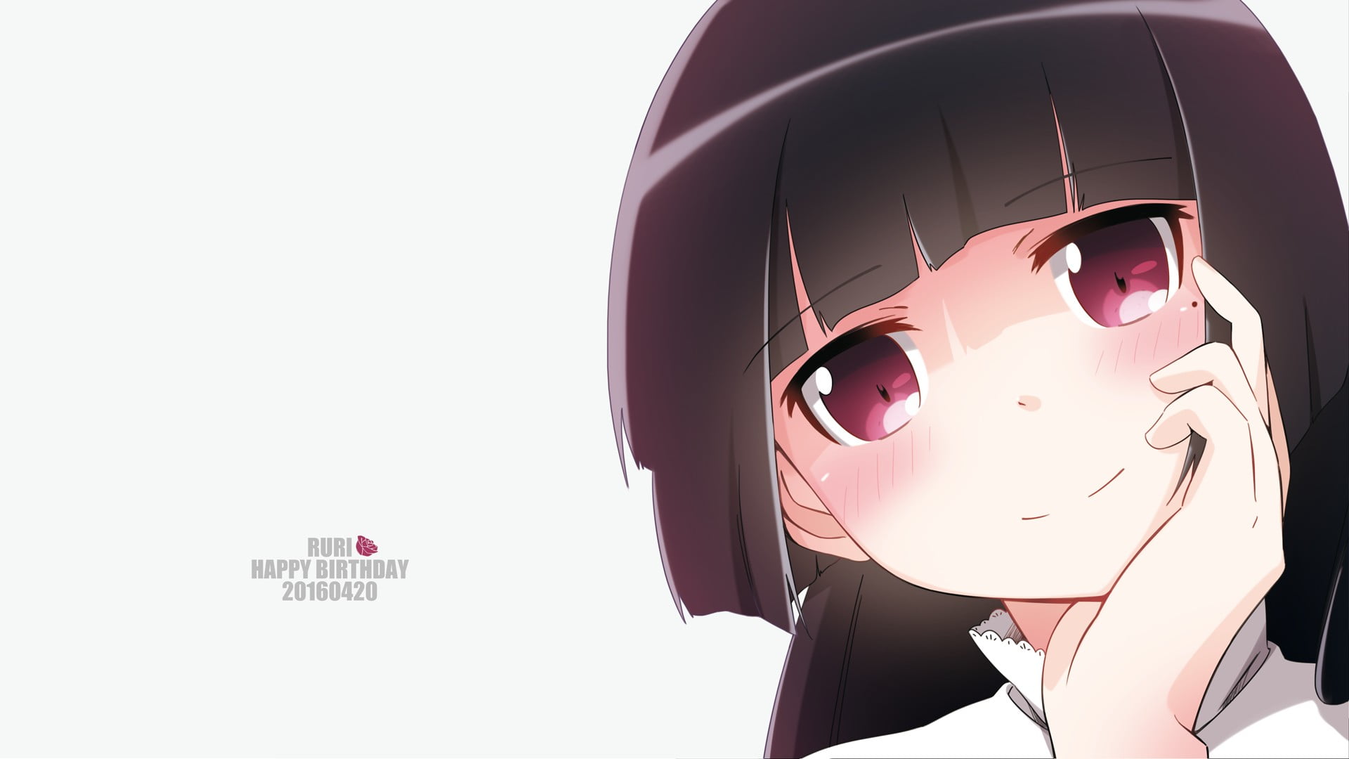 copy space, females, cut out, glasses, one person, young adult, women, technology, anime girls, Gokou Ruri, pink color, 1080P, portrait, Ore no Imouto ga Konnani Kawaii Wake ga Nai, HD Wallpaper