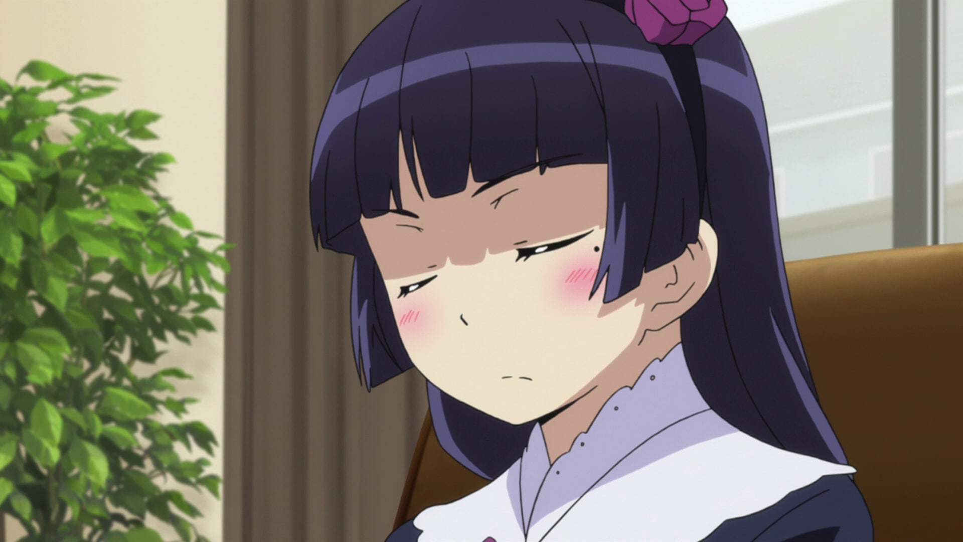 close-up, women, Ore no Imouto ga Konnani Kawaii Wake ga Nai, window, Smug face, indoors, leisure activity, film stills, Gokou Ruri, one person, brunette, HD Wallpaper