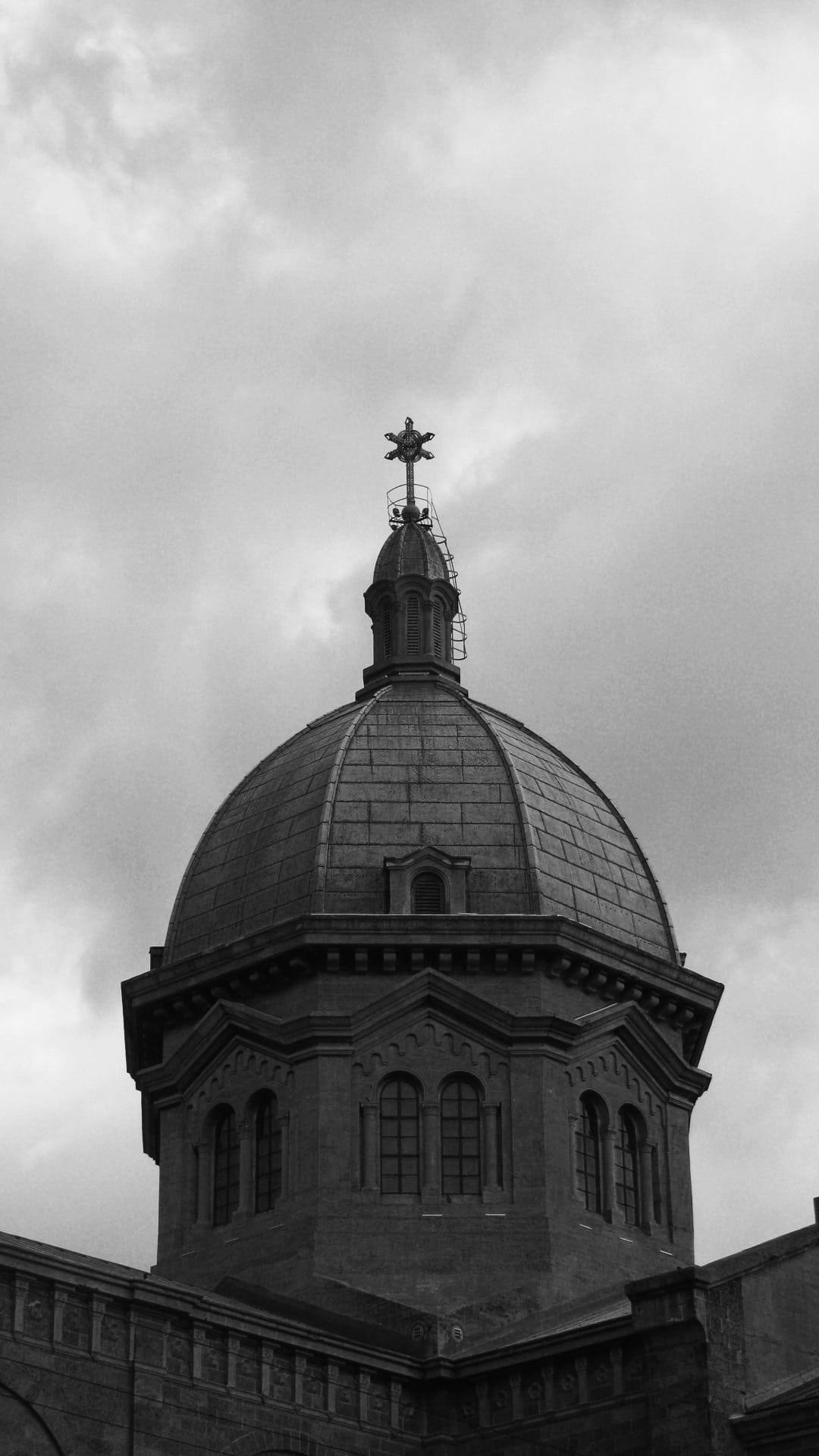 cloud - sky, 1080P, christian, church, place of worship, philippines, low angle view, building, religion, travel destinations, intramuros, cathedral, dome, Phone HD Wallpaper
