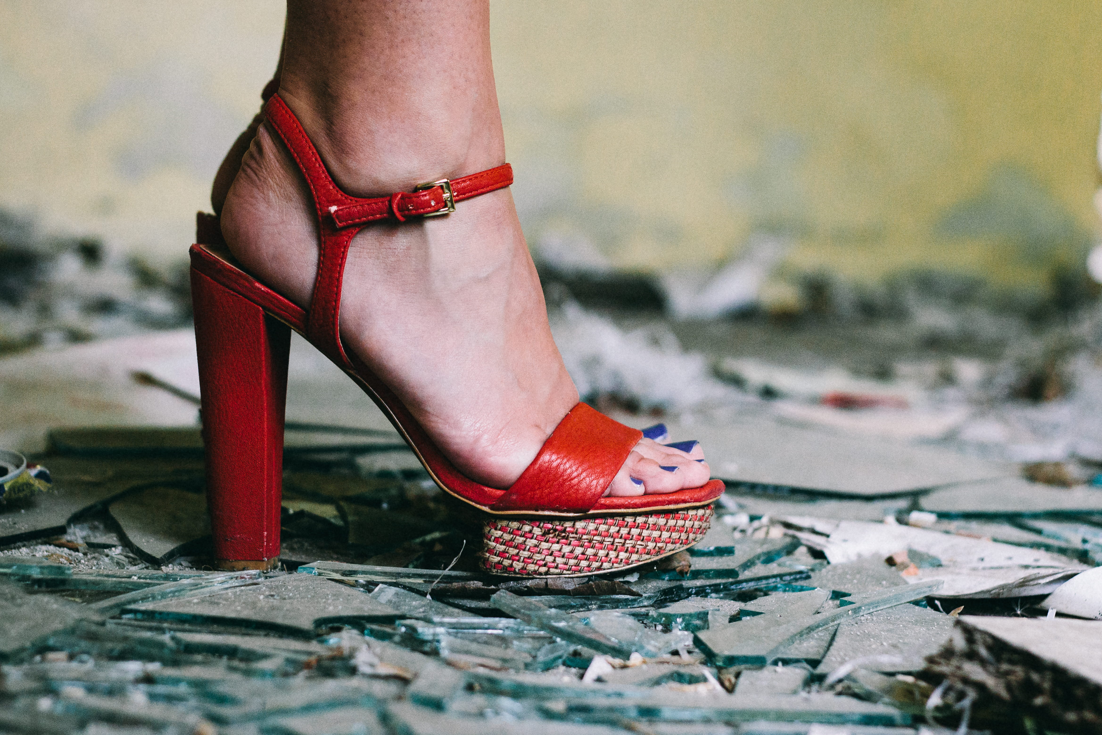 lifestyles, girl, people, standing, human Leg, human limb, one person, women, Fashion, hipster, woman, human Foot, 4K, red, leisure activity, high heels, HD Wallpaper