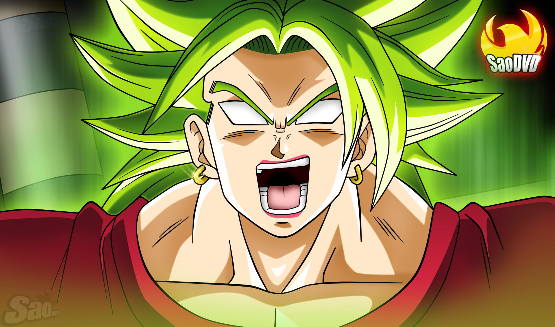 day, human representation, pattern, green color, red, 1080P, Kale (Dragon Ball), art and craft, shape, no people, Dragon Ball Super, communication, representation, HD Wallpaper