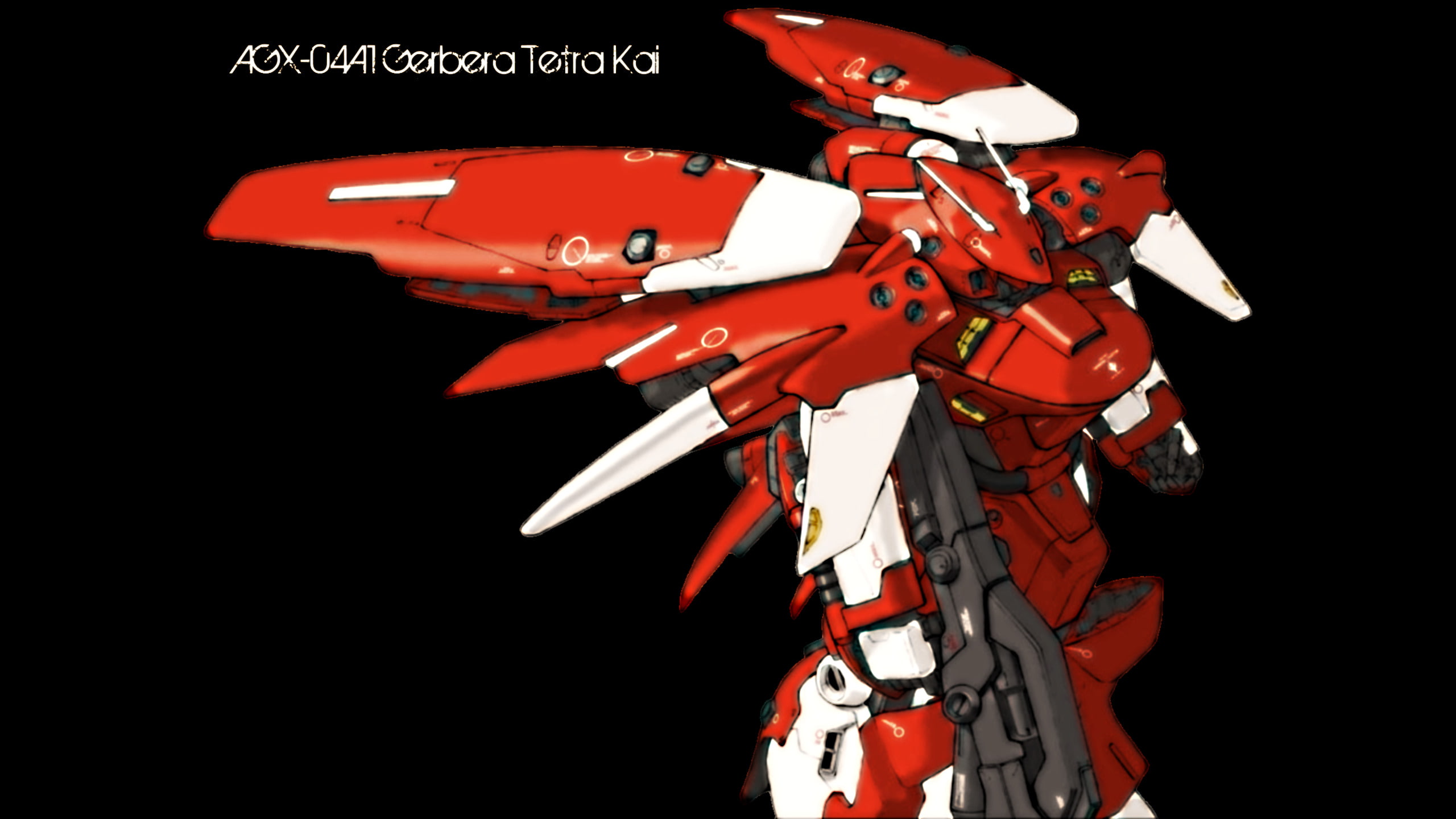 air vehicle, black background, white color, 2K, mode of transportation, futuristic, robot, gundam gunpla gerbera tetra kai agx 04a1 mobile suit gundam 0083 stardust memory, HD Wallpaper