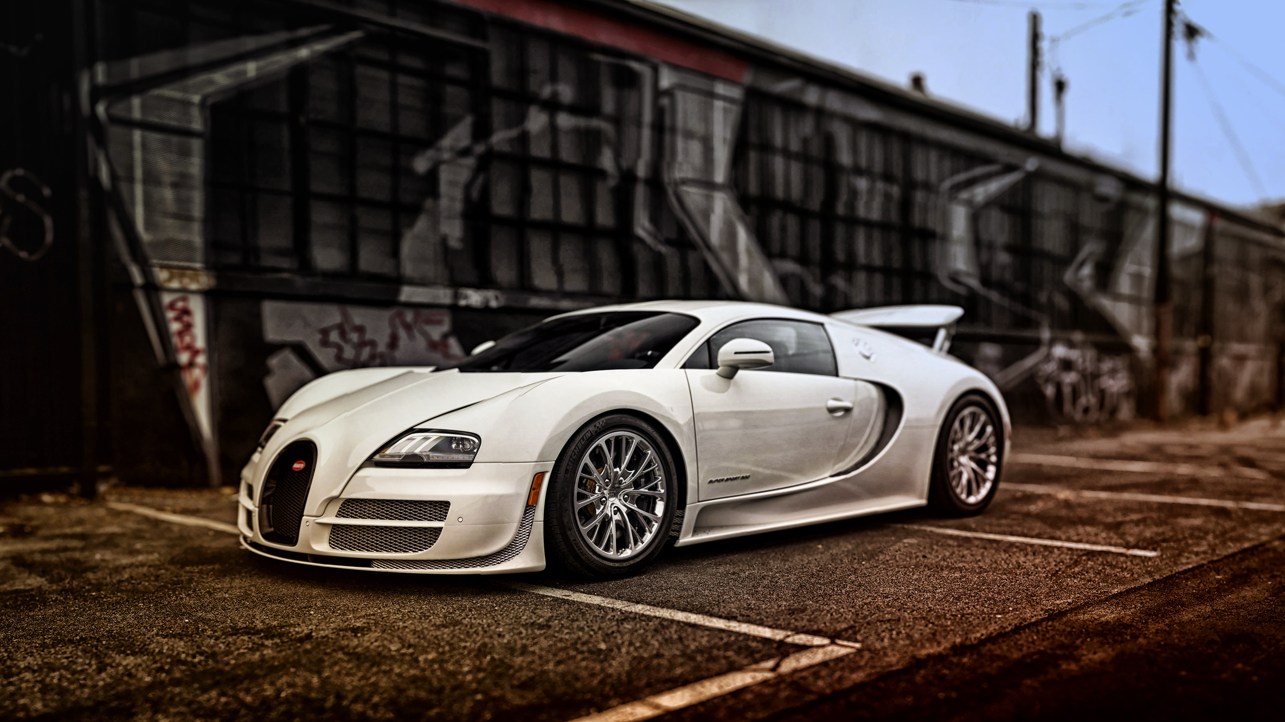US-spec, white, 4K, Bugatti, 2010, bugati, Veyron, Super Sport, HD Wallpaper