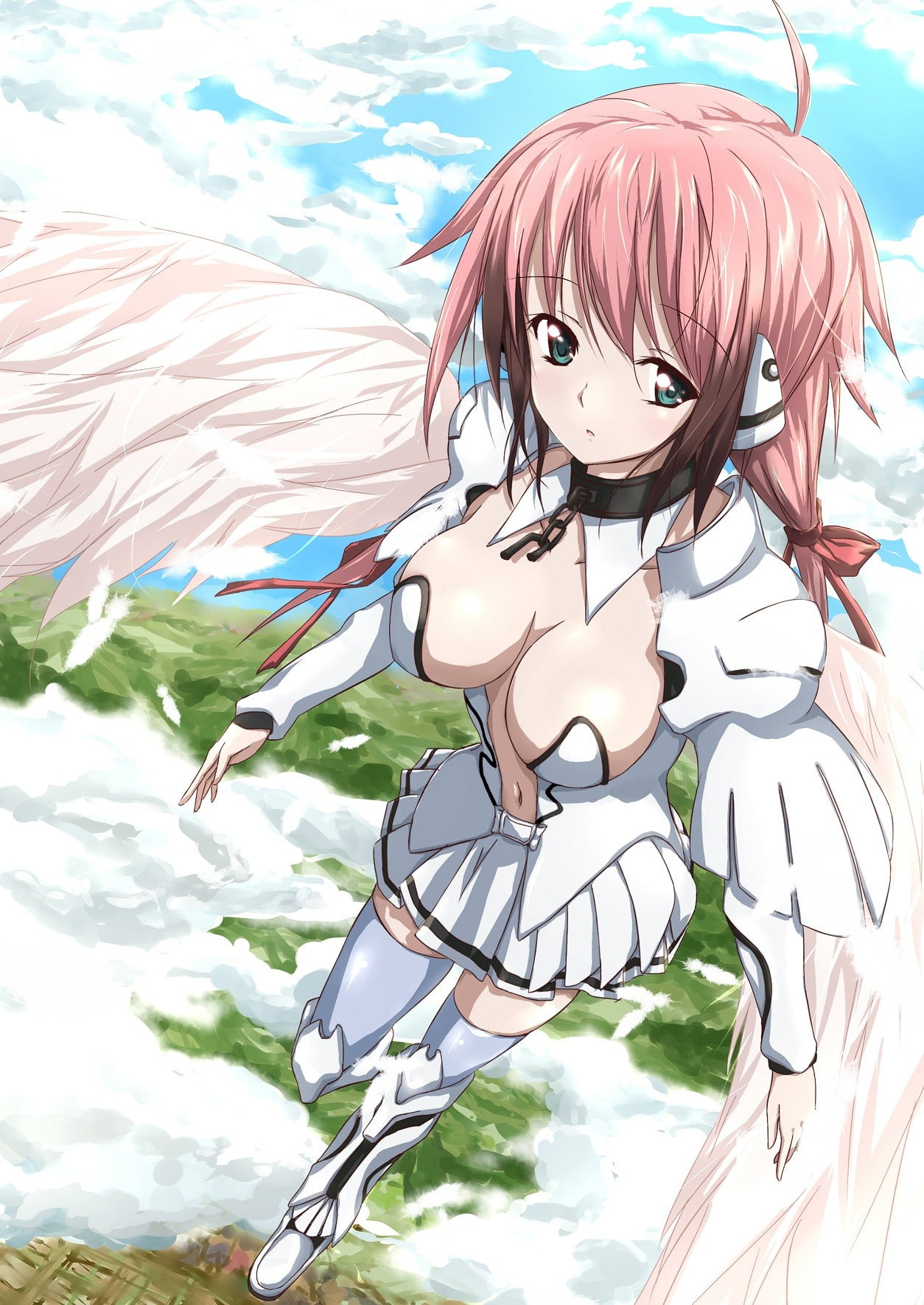 focus on foreground, female likeness, nature, representation, multi colored, creativity, Ikaros, human representation, Sora no Otoshimono, anime girls, Phone HD Wallpaper