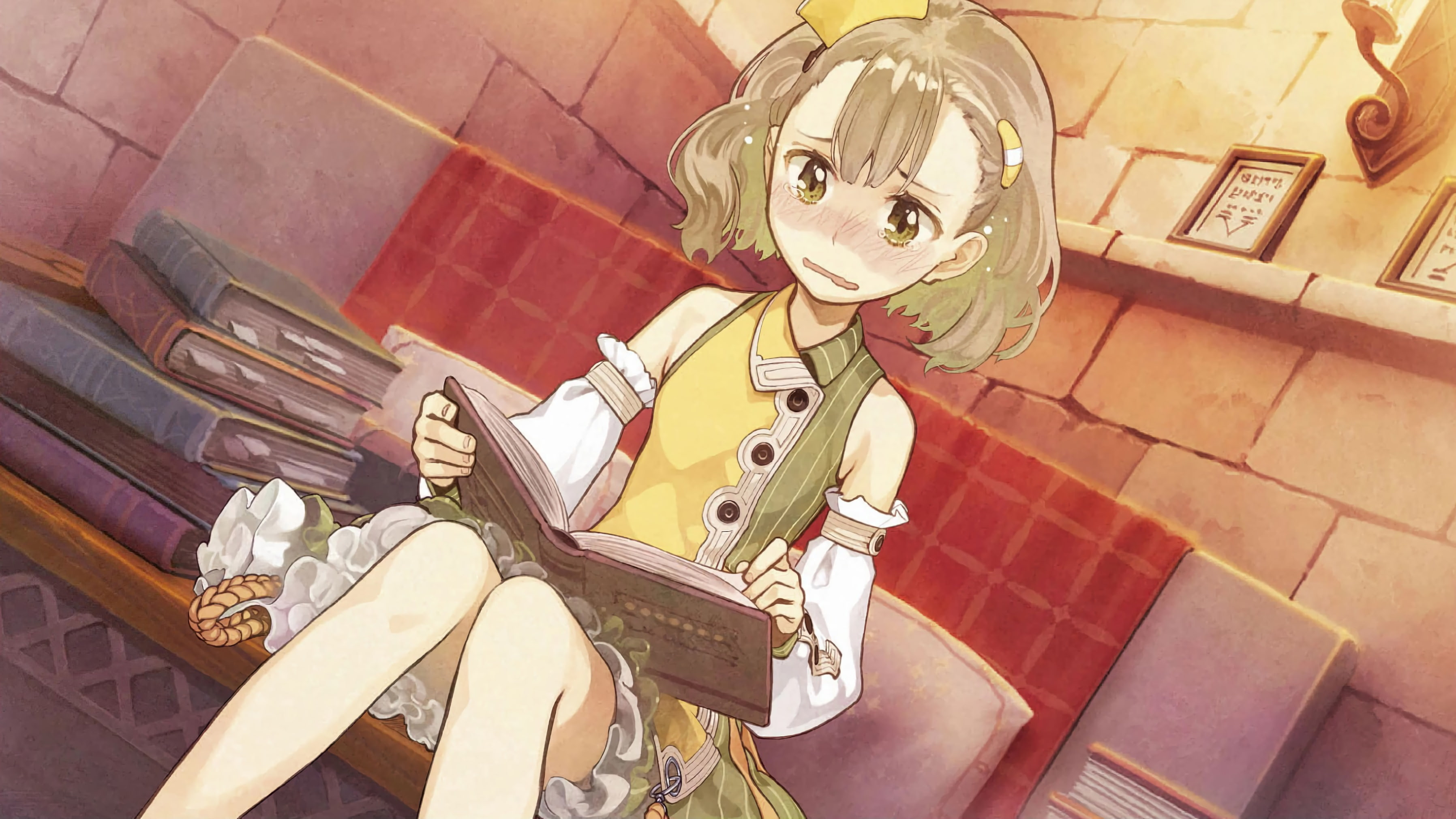 2K, anime, Atelier Escha and Logy: Alchemists of the Dusk Sky, Atelier, books, HD Wallpaper