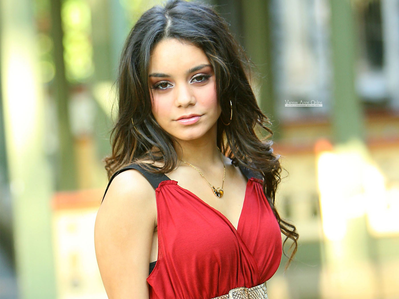 dress, anne, s, black, women, 720P, vanessa, sleeveless, hudgens, red, HD Wallpaper