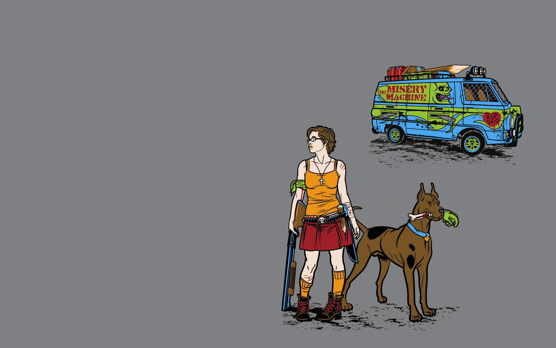 scooby, Scooby Doo, x, hd, art, alternative, 1080P, Velma, doo, HD Wallpaper