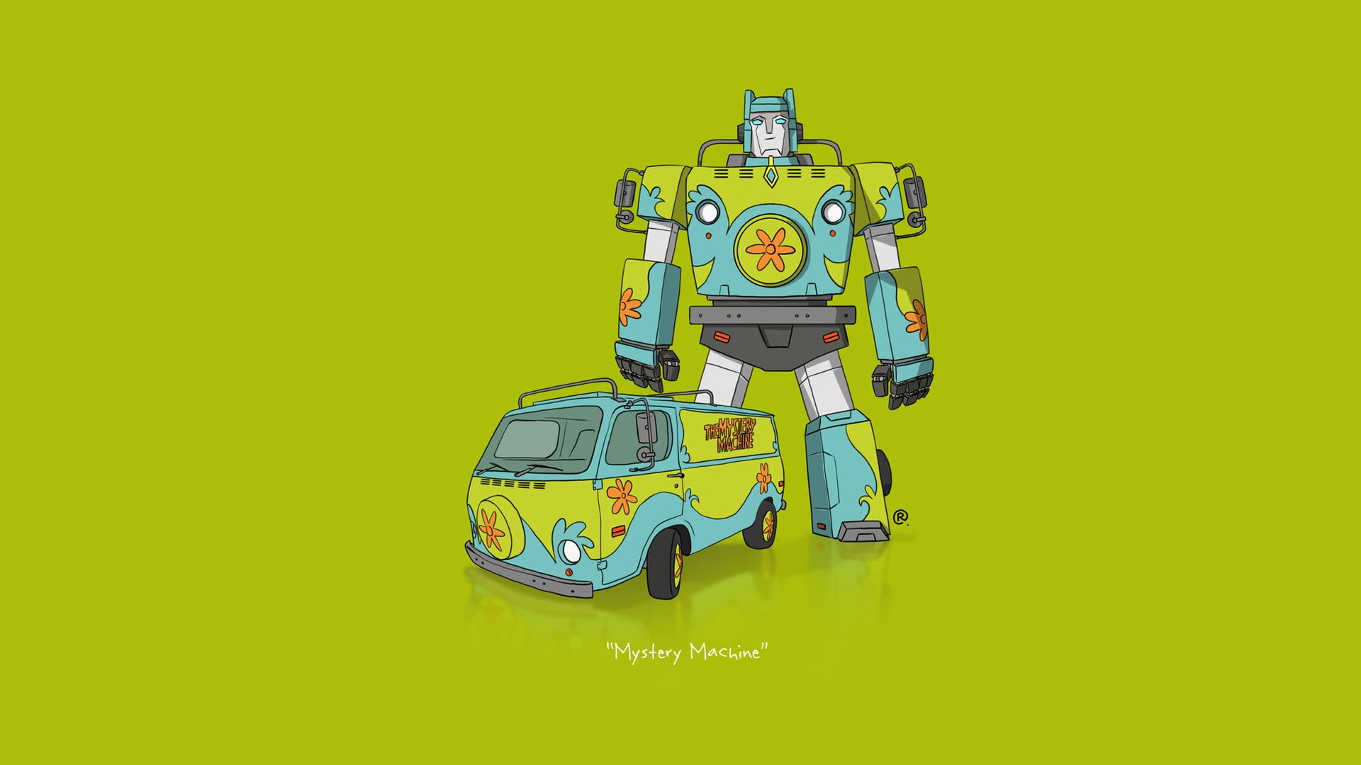 Scooby-Doo, car, minimalism, Transformers, 1080P, HD Wallpaper