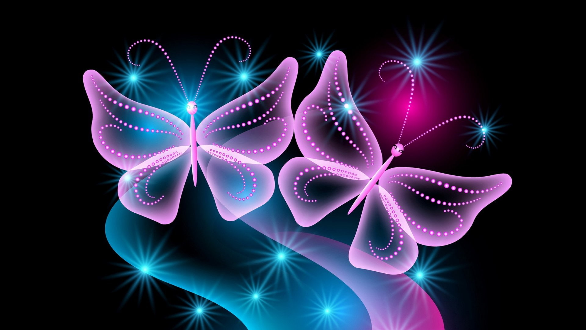1080P, 3d, abstracto, Mariposa, HD Wallpaper