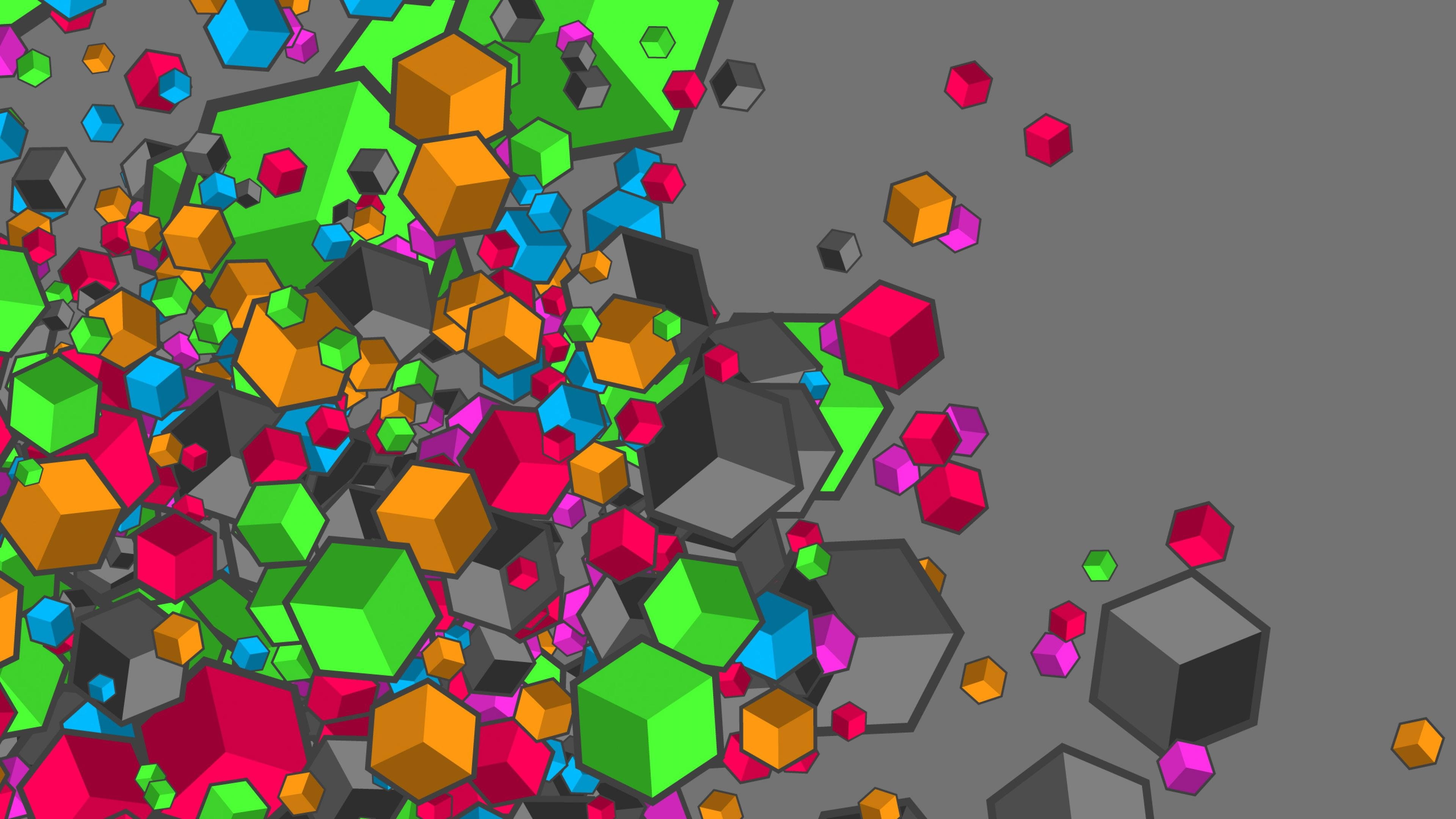 Cuadrados, 4K, vector, abstracto, HD Wallpaper