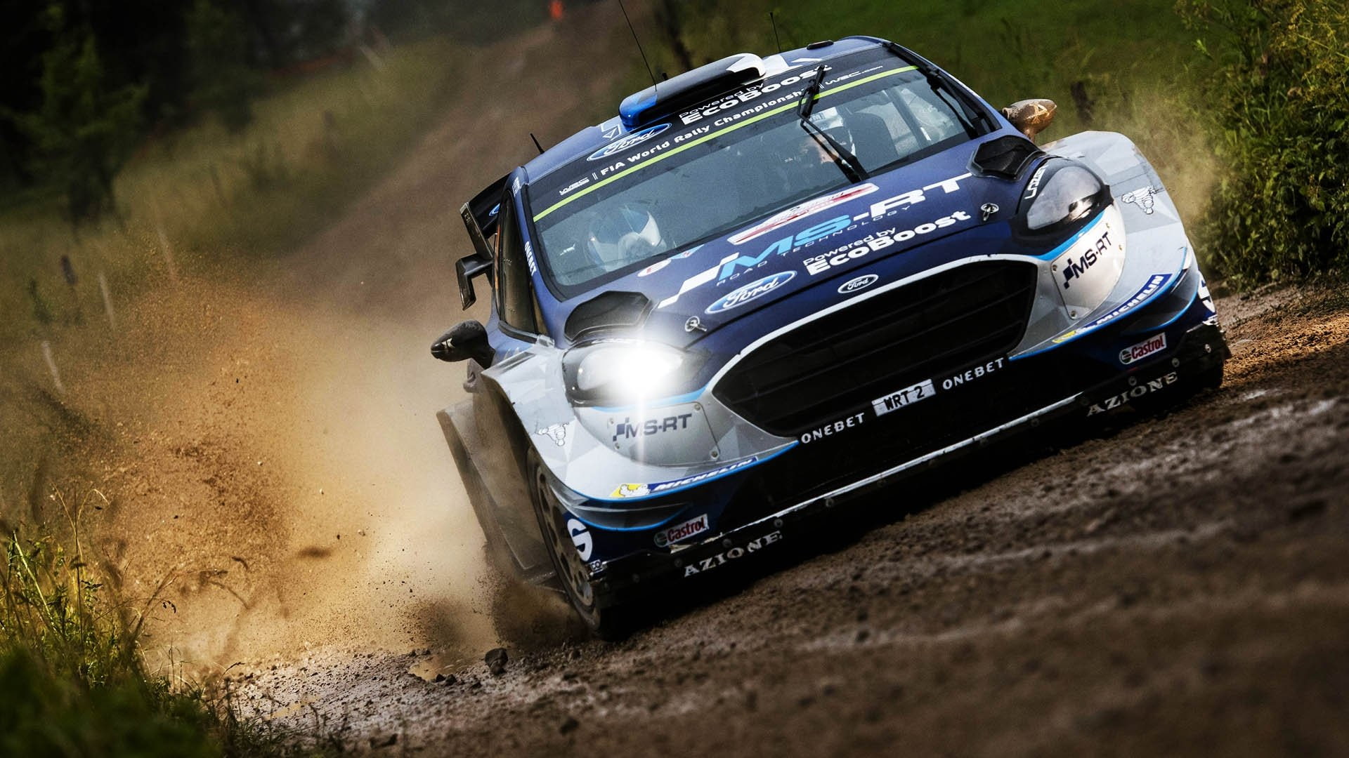 1080P, Ott Tanak, Rally Cars, m, rally, Ford Fiesta, wrc, Sport, 2017 (Year), Poland, HD Wallpaper