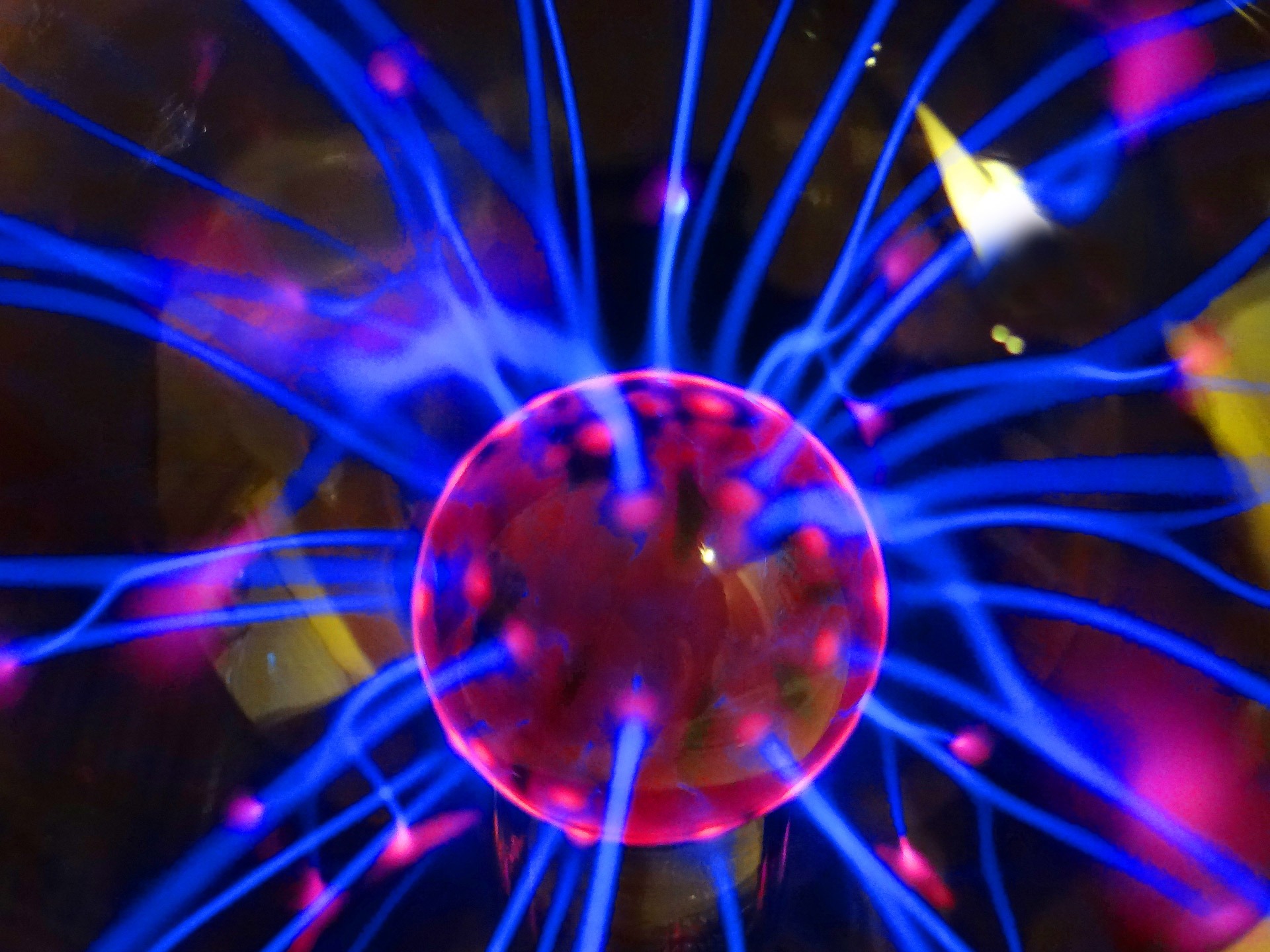 neon, light - natural phenomenon, blue, shape, light, no people, color, circle, bubble, 1080P, plasma, close-up, glowing, arts culture and entertainment, HD Wallpaper
