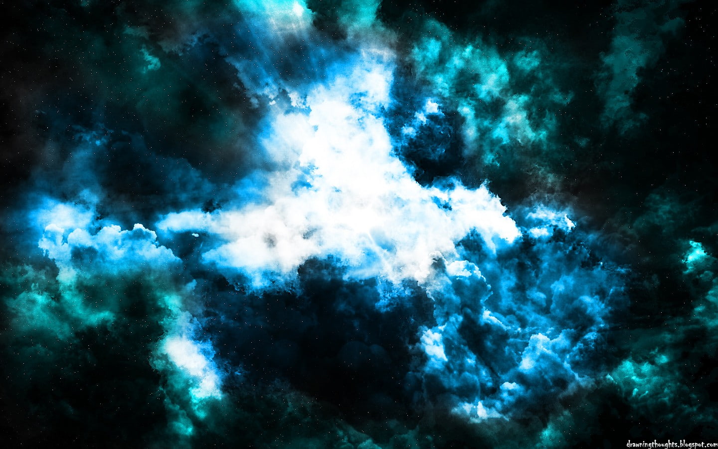 clouds, nebula, digital art, abstract, galaxy, 720P, digital, art, space, space art, HD Wallpaper
