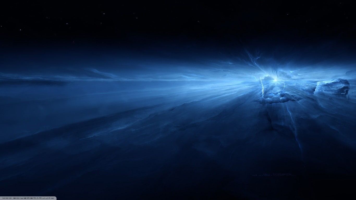no people, copy space, motion, light - natural phenomenon, lighting equipment, blue, mystery, environment, land, nature, abstract, bright, Neptune, Space Art, HD Wallpaper