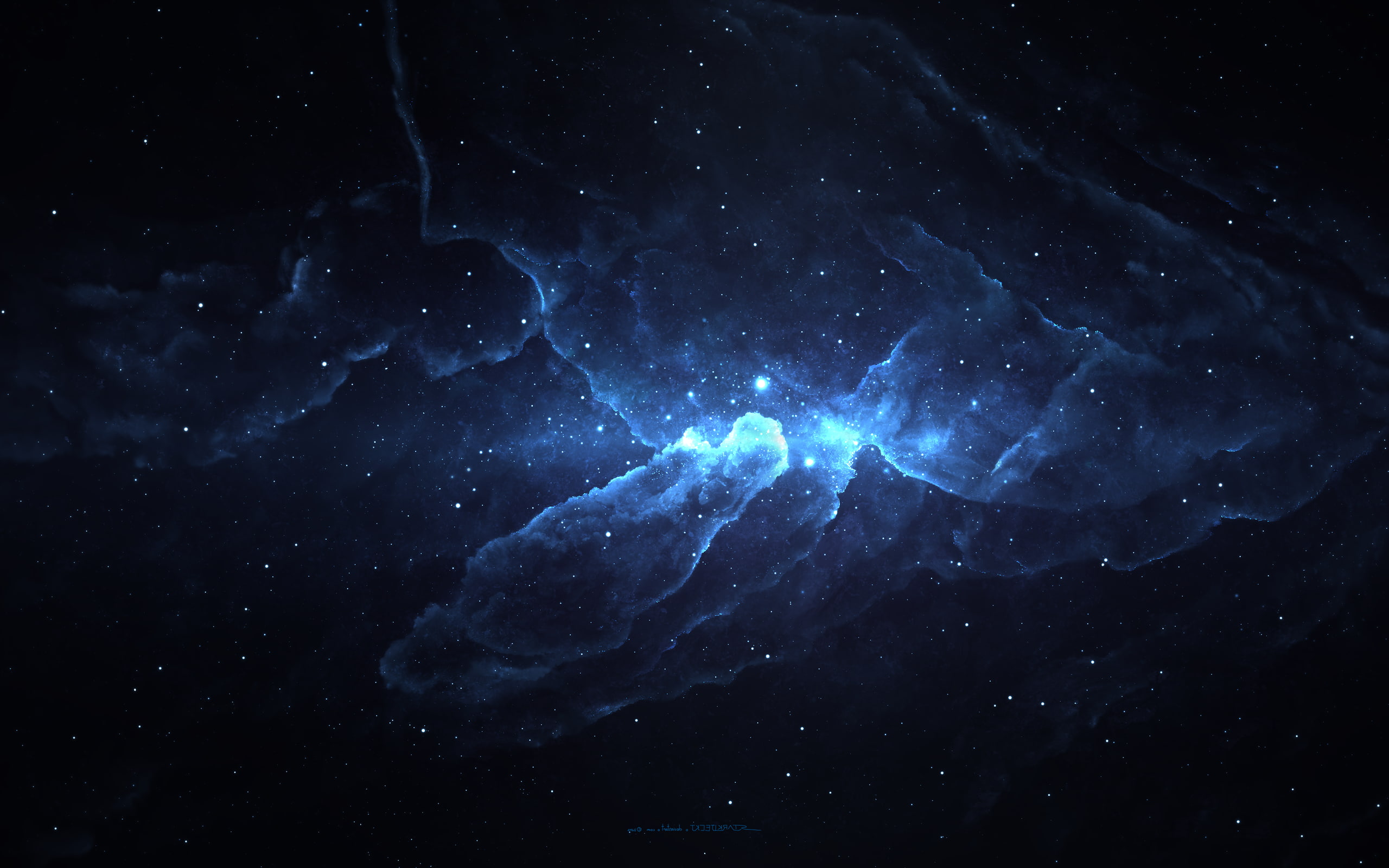 no people, blue, luminosity, star field, stars, galaxy, illuminated, astronomy, star - space, star, sky, animal wildlife, artwork, outdoors, scenics - nature, HD Wallpaper