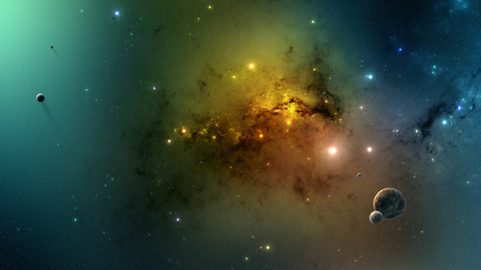 cloud - sky, stars, space art, illuminated, sphere, 1080P, star - space, digital art, globular star cluster, night, nebula, science, astronomy, motion, HD Wallpaper