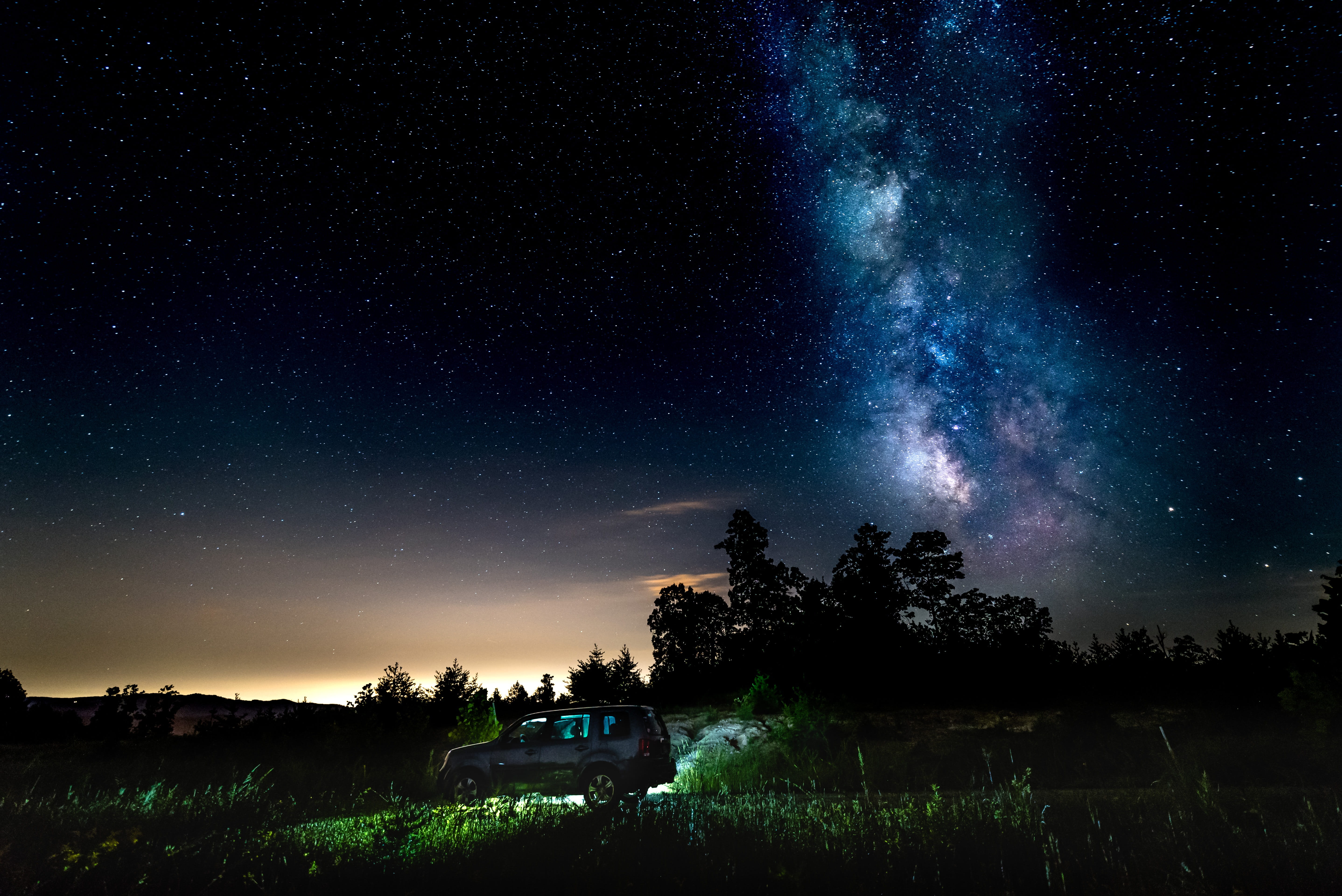 landscape, plant, star field, cosmos, star - space, space, milky way, astronomy, no people, astro, scenics - nature, land, constellation, environment, galaxy, HD Wallpaper