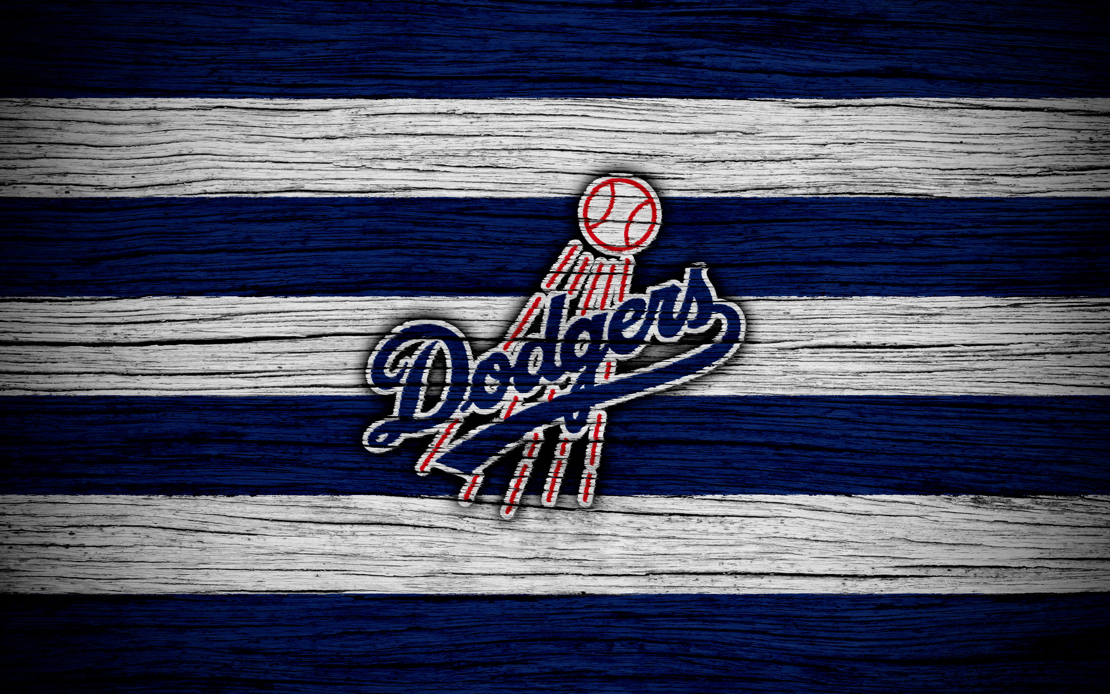 Logo, Baseball, MLB, Los Angeles Dodgers, 4K, HD Wallpaper